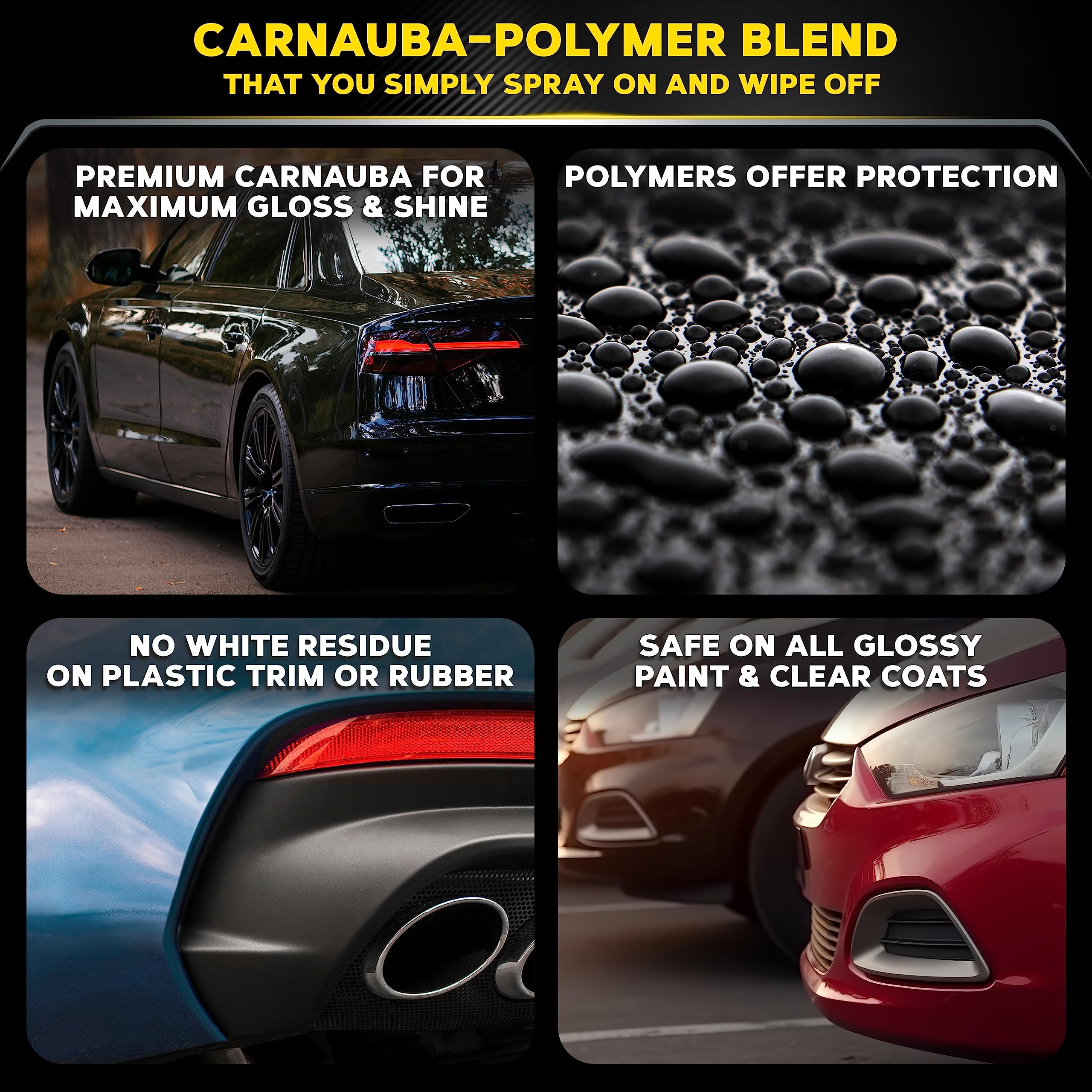 Meguiar's Gold Class Carnauba Plus Premium Quik Wax - Premium Spray Wax for a High Gloss Finish - Easy Application Carnauba Wax - 16 Oz