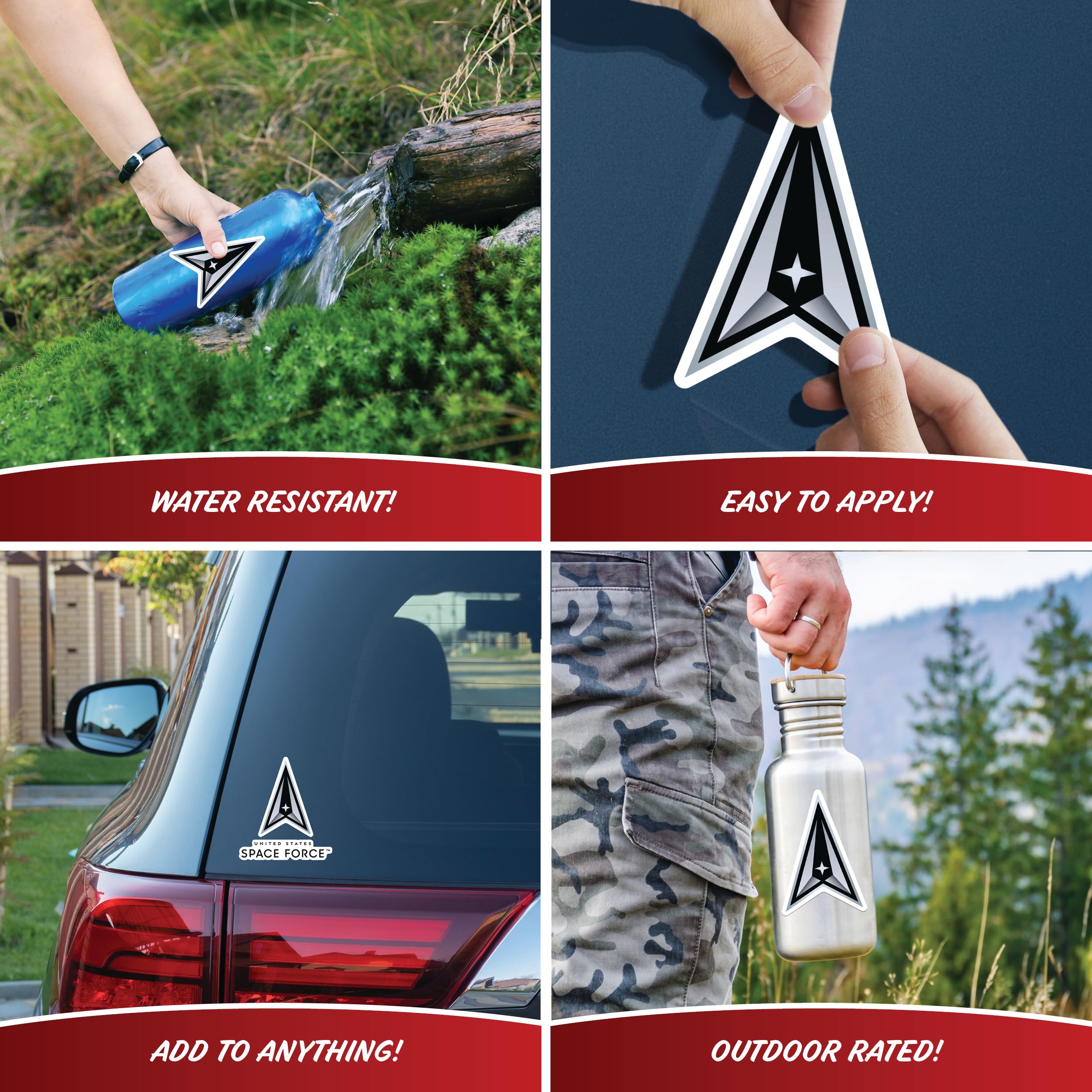 Officially Licensed Us Space Force Decals - Space Force Sticker For Truck Or Car Windows - Large Military Decals 6 Inches - Car