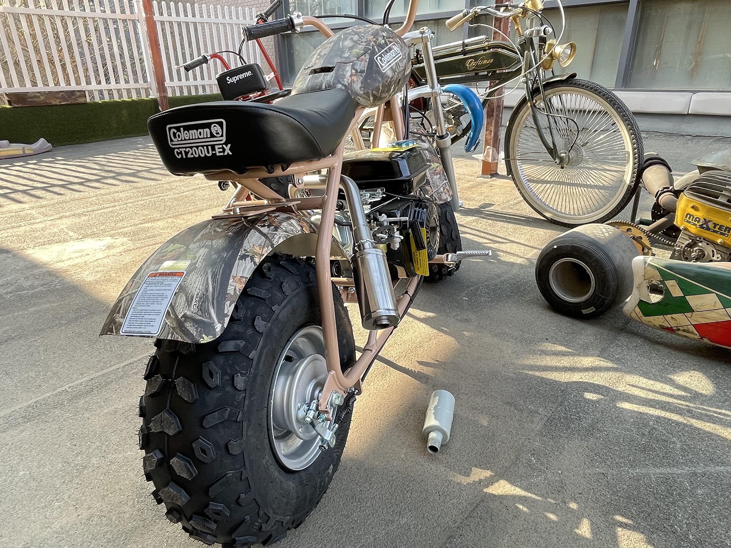 Exhaust Muffler For Predator 196Cc 212Cc Go Kart Mini Bikes,For Coleman Ct200U-Ex Bt200X,For Coleman Ct100U / Cc100X Mini Bike & For Honda Gx160 Gx200