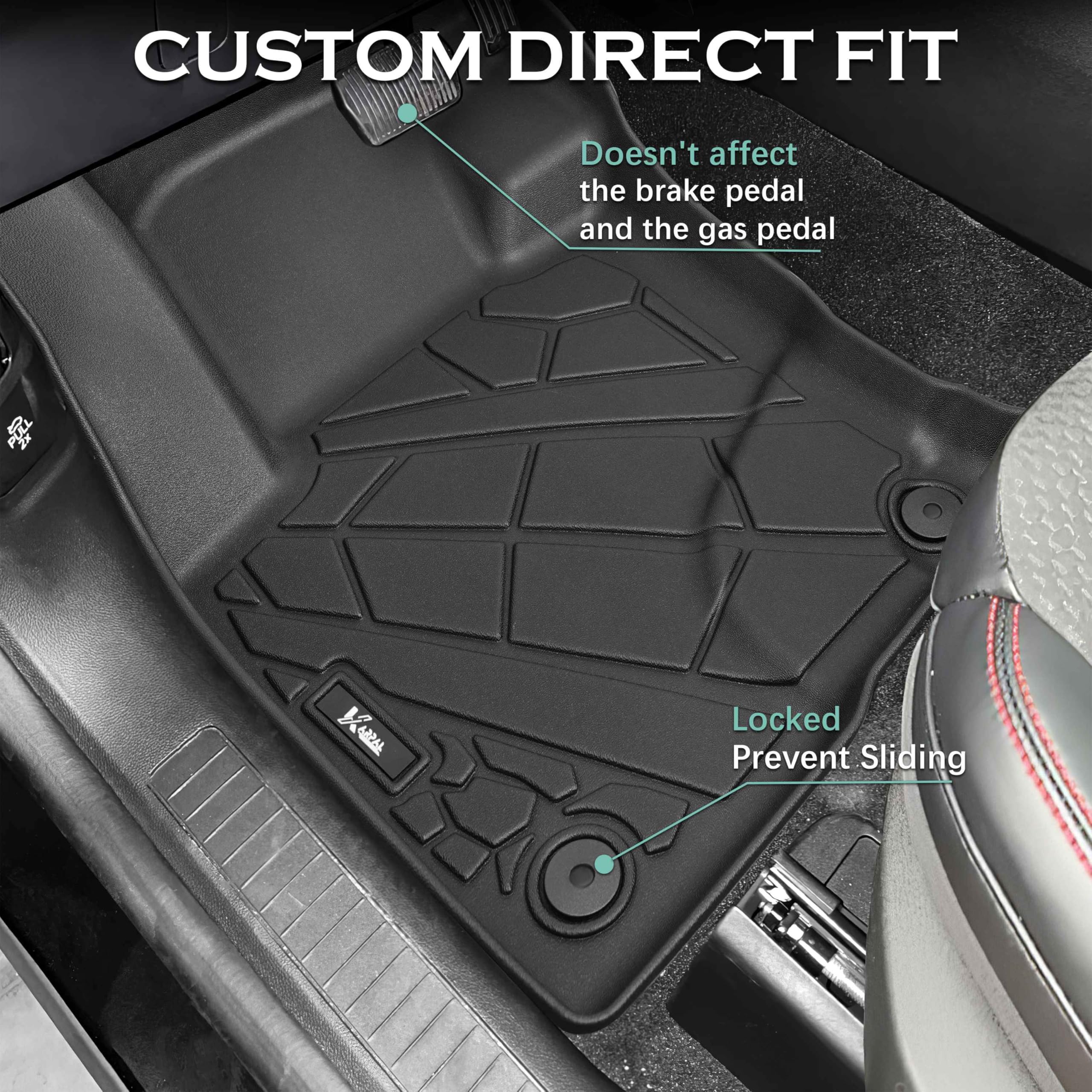 Karpal Floor Mats Cargo Liner Fit For Ford Escape 2020-2024 2025 (Not Fit Hybrid), Custom Fit Tpe Rubber Guard Accessories Anti-