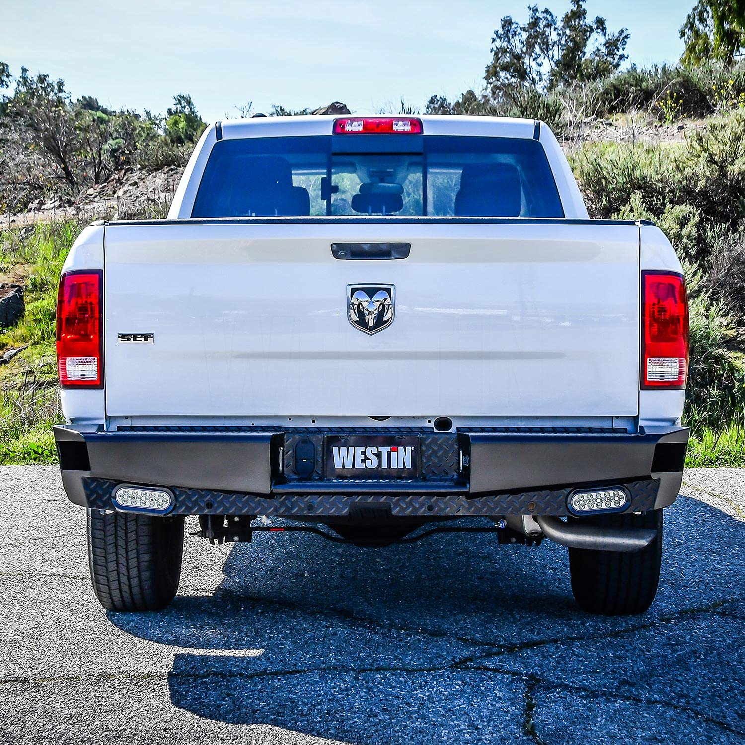 Westin 58-341175 Hdx Bandit Rear Bumper Fits 2009-2018 Ram 1500 2019-2024 Ram 1500 Classic 2010-2025 Ram 2500 3500 (Exc Dual Exhaust)
