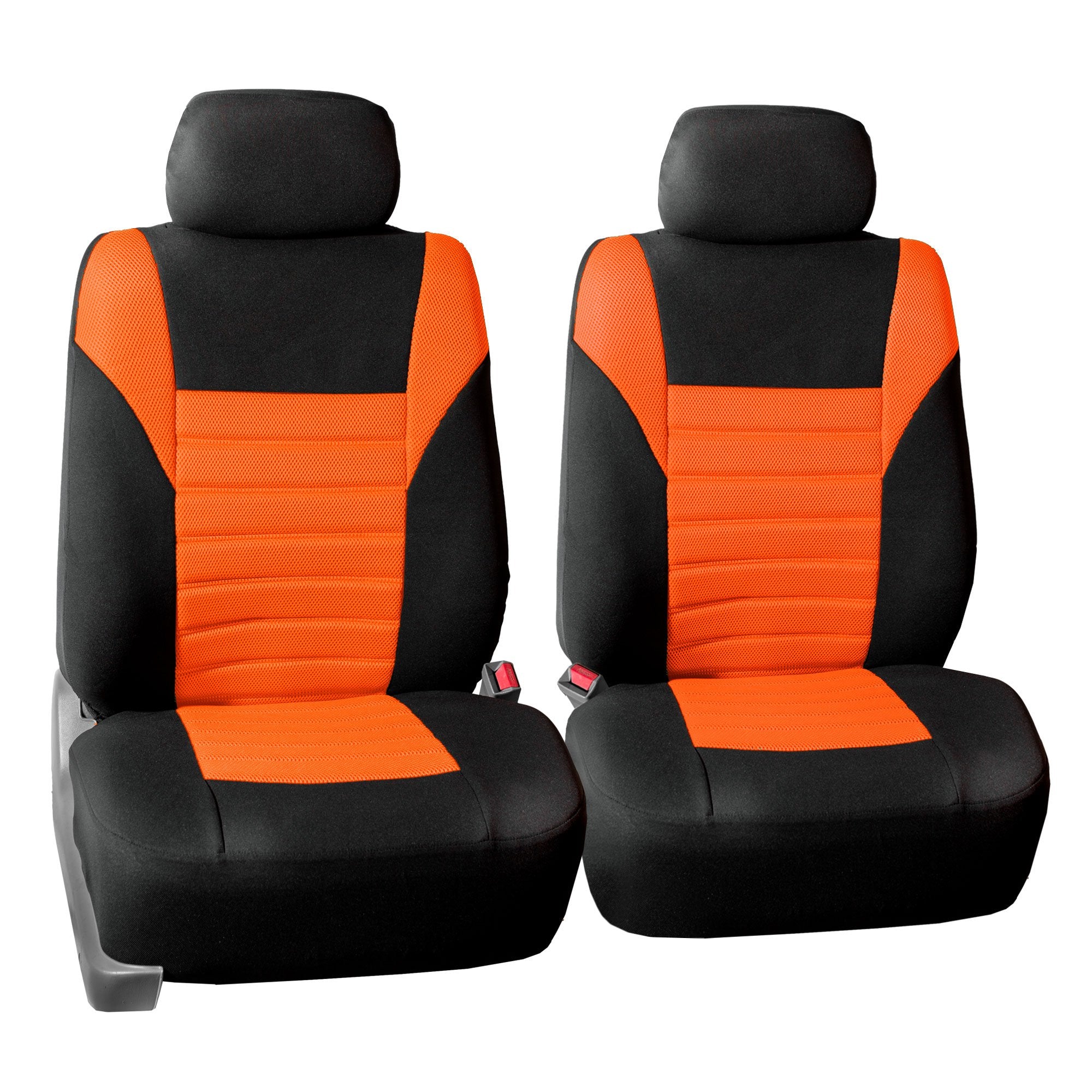 Fh Group Front Set Premium 3D Air Mesh Car Seat Covers For Low Back Car Seats With Removable Headrest, Airbag Compatible, Univer