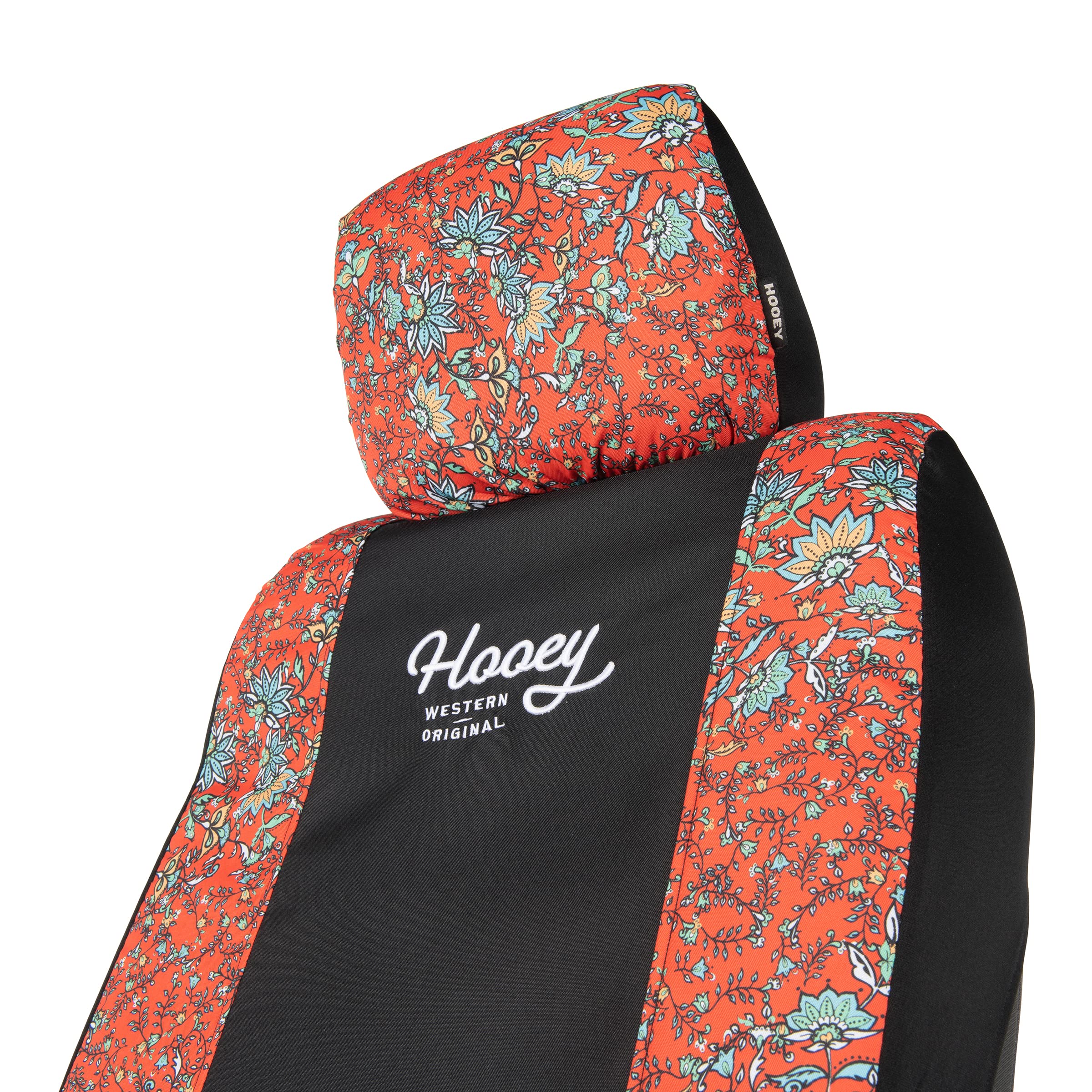 Hooey Low Back Seat Cover, Durable Bucket Seat Protection, Easy To Install Seat Covers For Car, Truck, Van, Suv, Riggin (Western Flower Red)