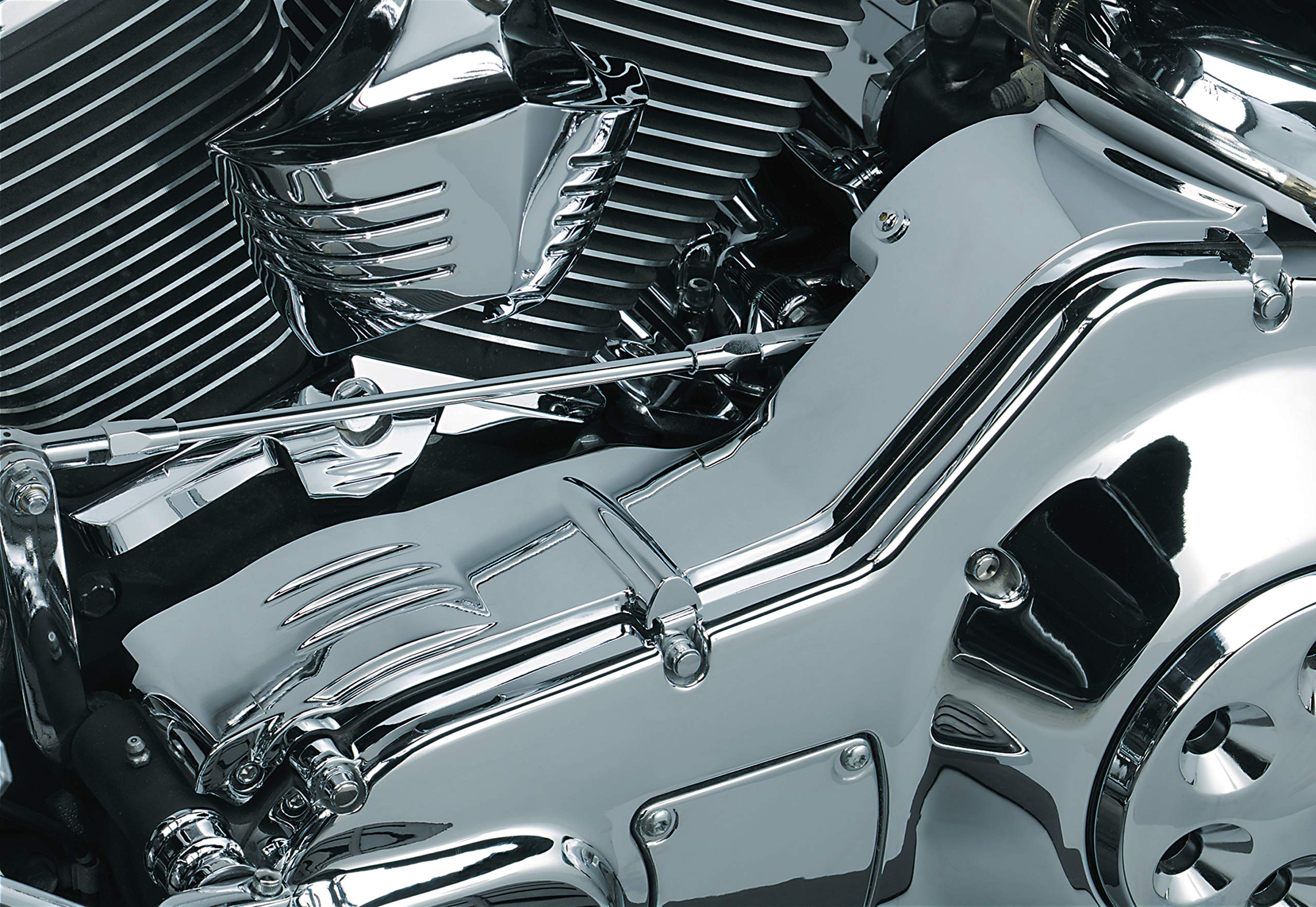 Kuryakyn 8294 Motorcycle Engine Accessory: Inner Primary Cover for 1990-2006 Harley-Davidson Touring Motorcycles, Chrome , black