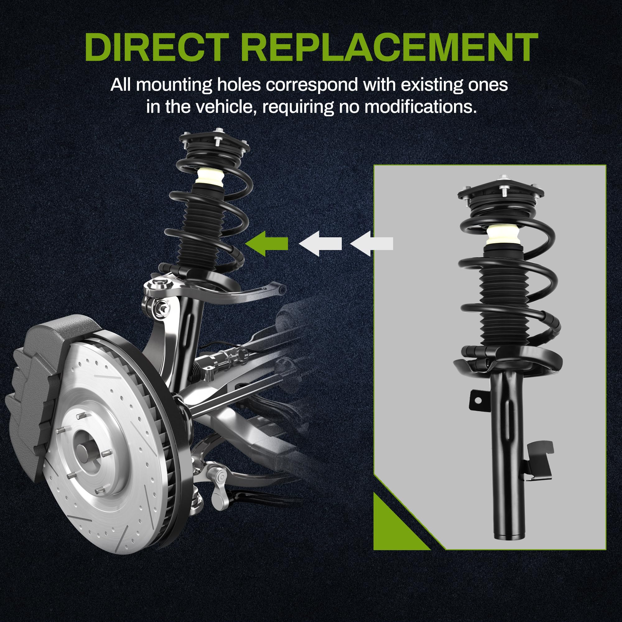 Autosaver88 Front Complete Struts Rear Shocks Assembly Compatible With 2009-2012 Maxima