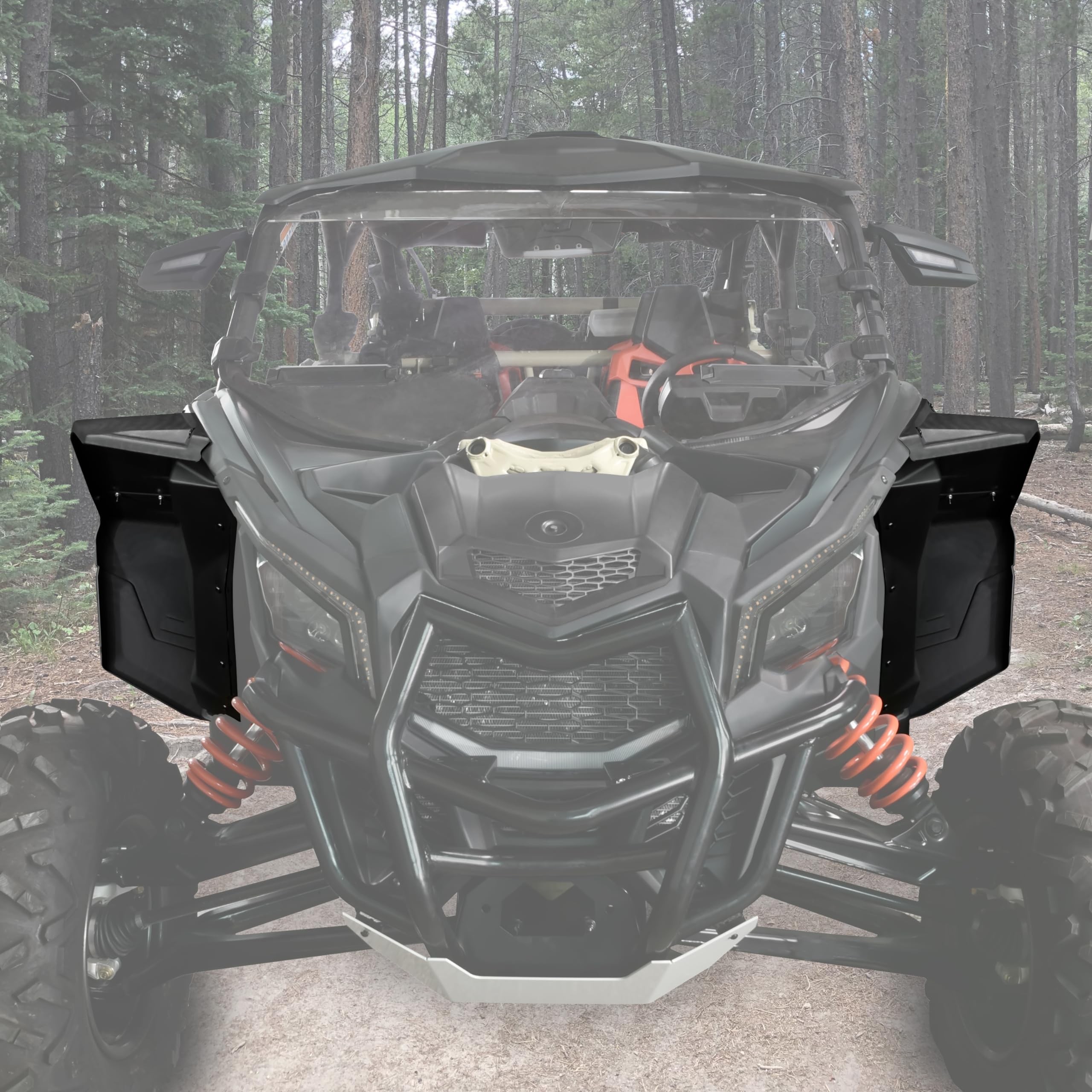 SAUTVS Fender Flares Kit for Can-Am X3, XXL Front Mud Guards, Polypropylene, 2017-2025 Models, 2PCS