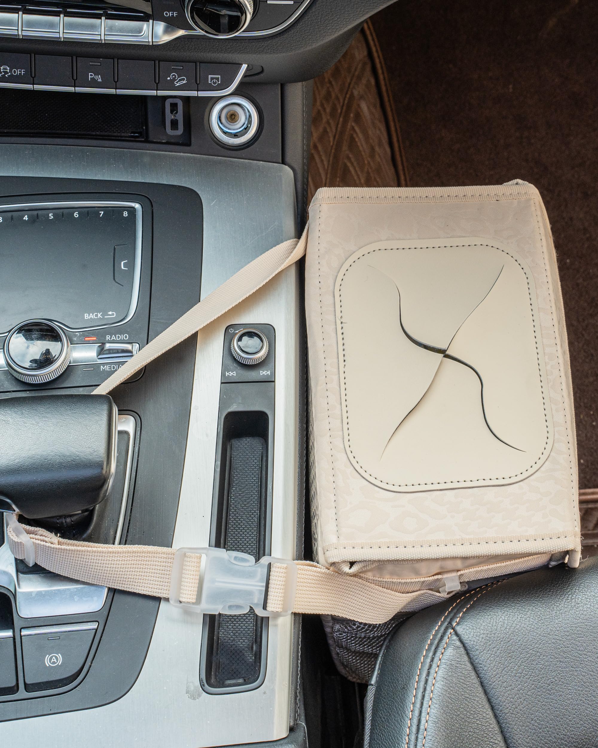 Sibofuego Car Trash Can - Cute Multifunctional Interior Car Accessory For Women, Organizer And Storage With Adjustable Straps, 2