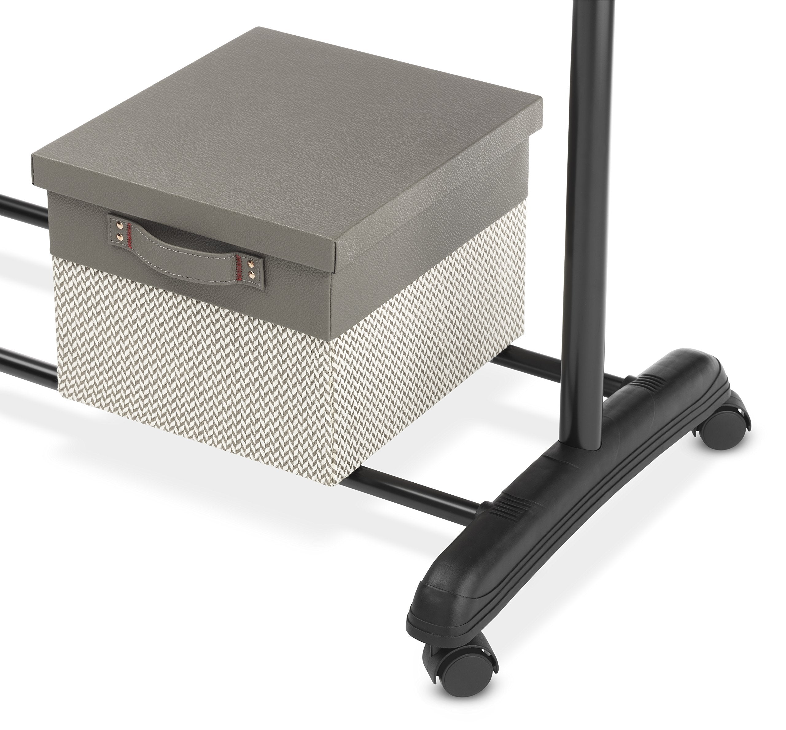 Whitmor Black And Chrome Adjustable Garment Rack-Rolling Clothes Organizer, 18.5'' D X 33'' W X 66'' H