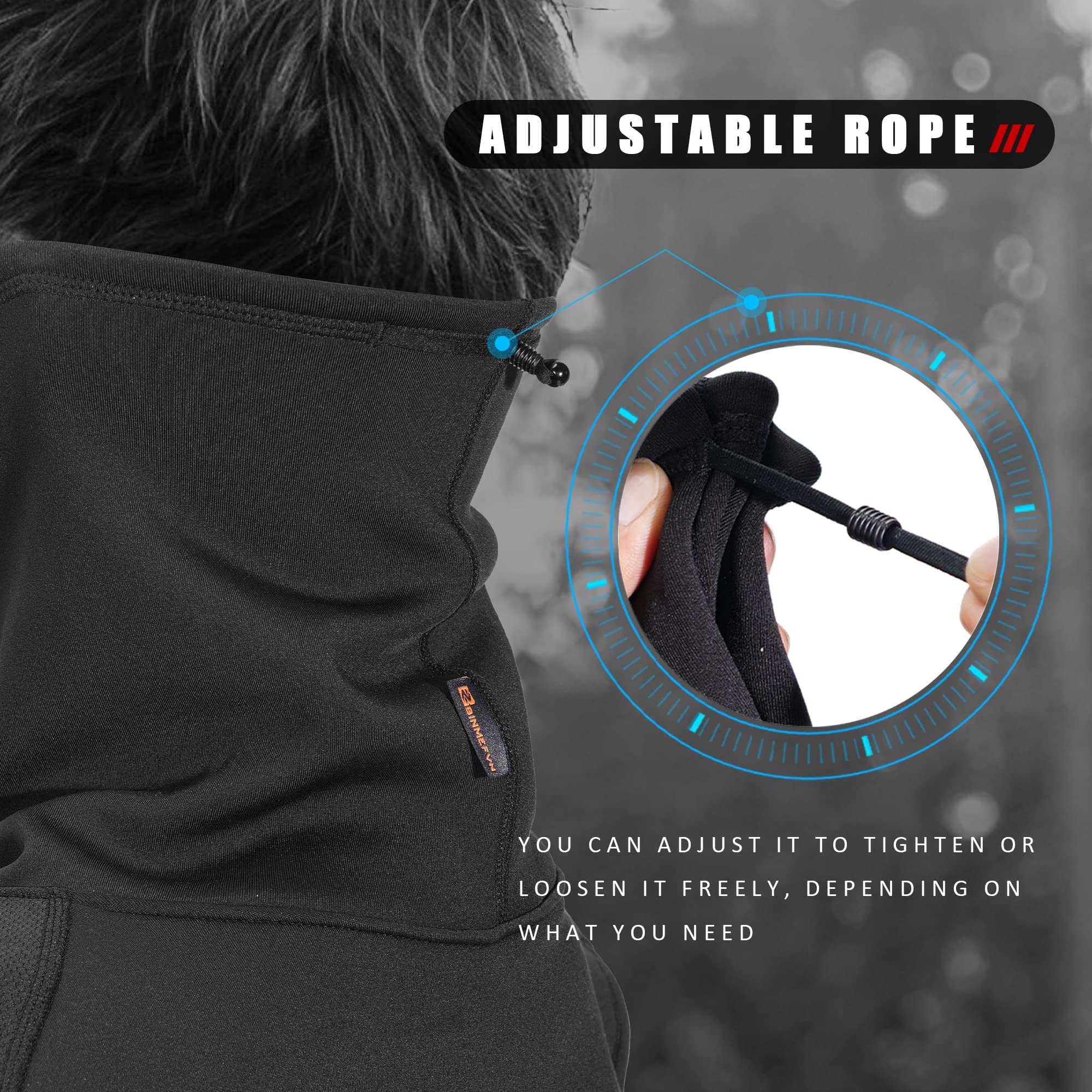 B BINMEFVN Motorcycle Neck Warmer Winter Neck Cover Gaiter Half Face Mask Windproof and Keep Warm for Men Women