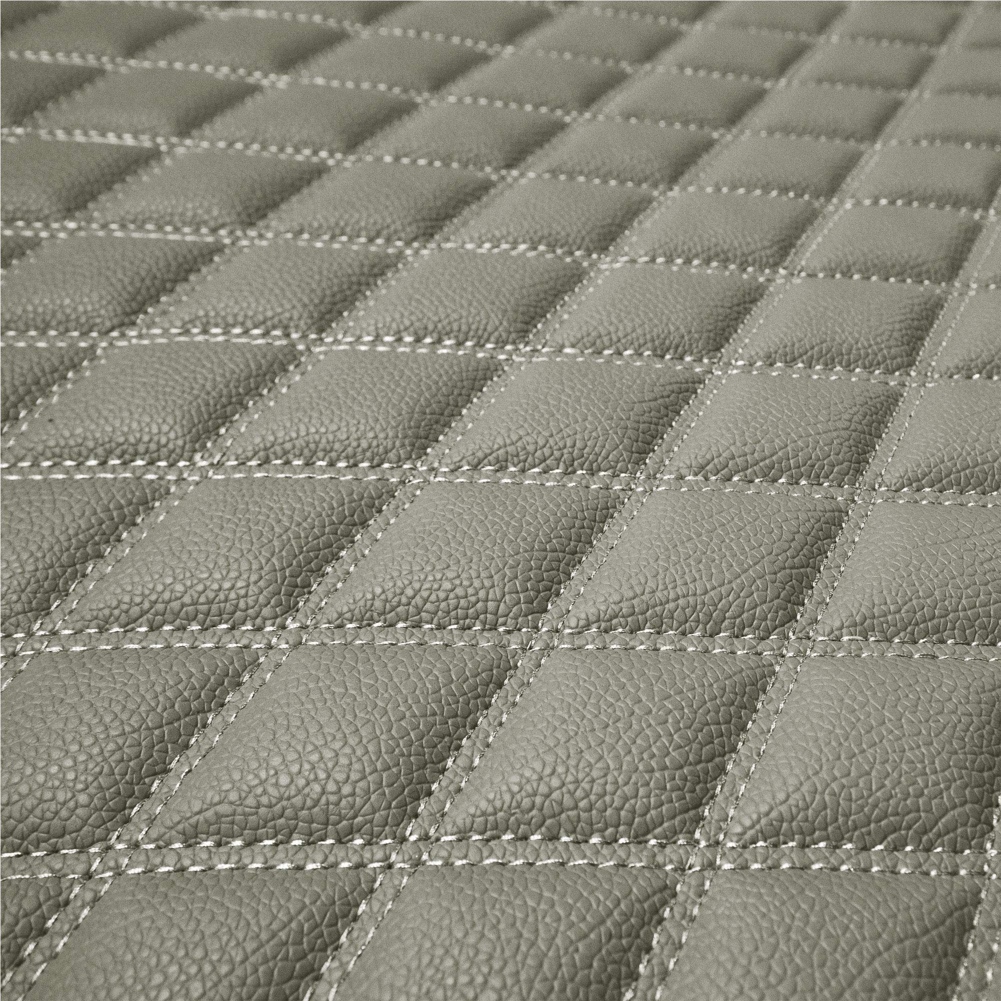 Fh Group F16501Gray-14 Deluxe Heavy Duty Faux Leather Diamond Pattern Multi-Purpose Gray Automotive Cargo Liner Fits Most Cars,