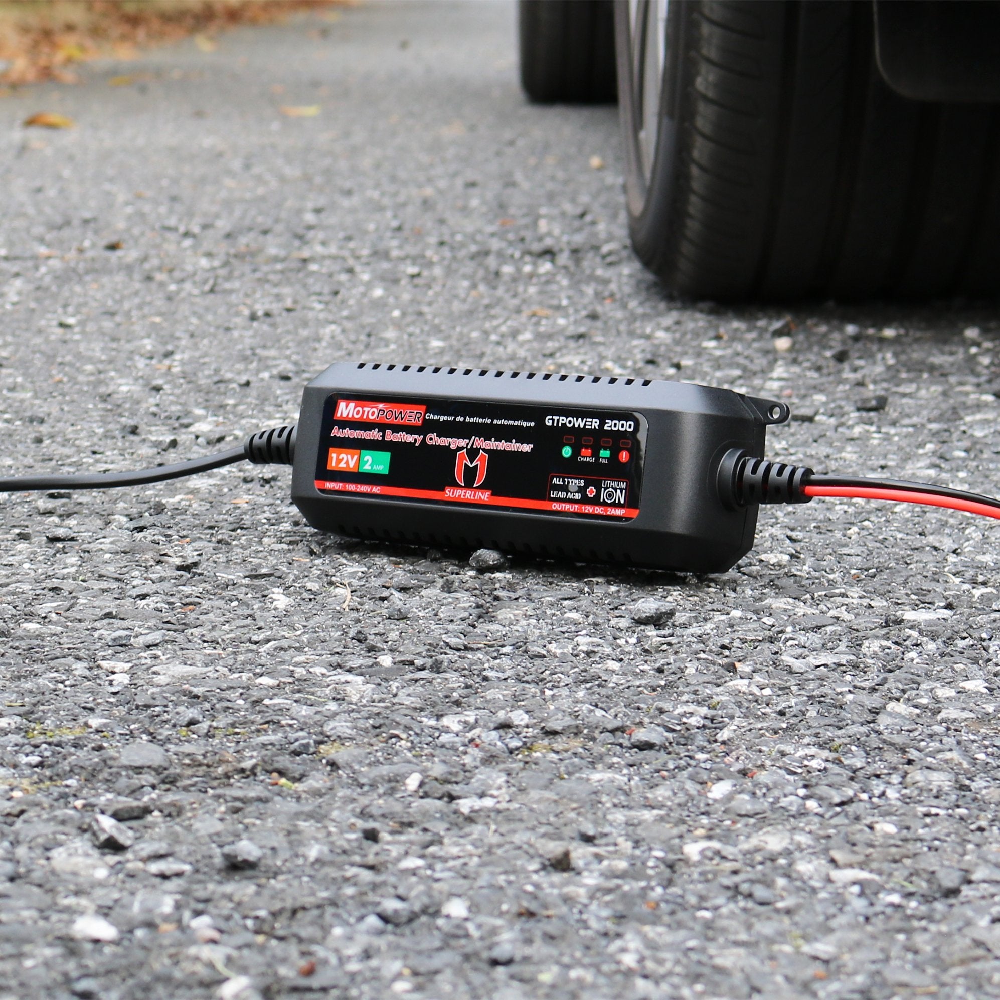 Motopower Mp00207A 12V 2Amp Automatic Battery Charger For Lithium Ion Batteries