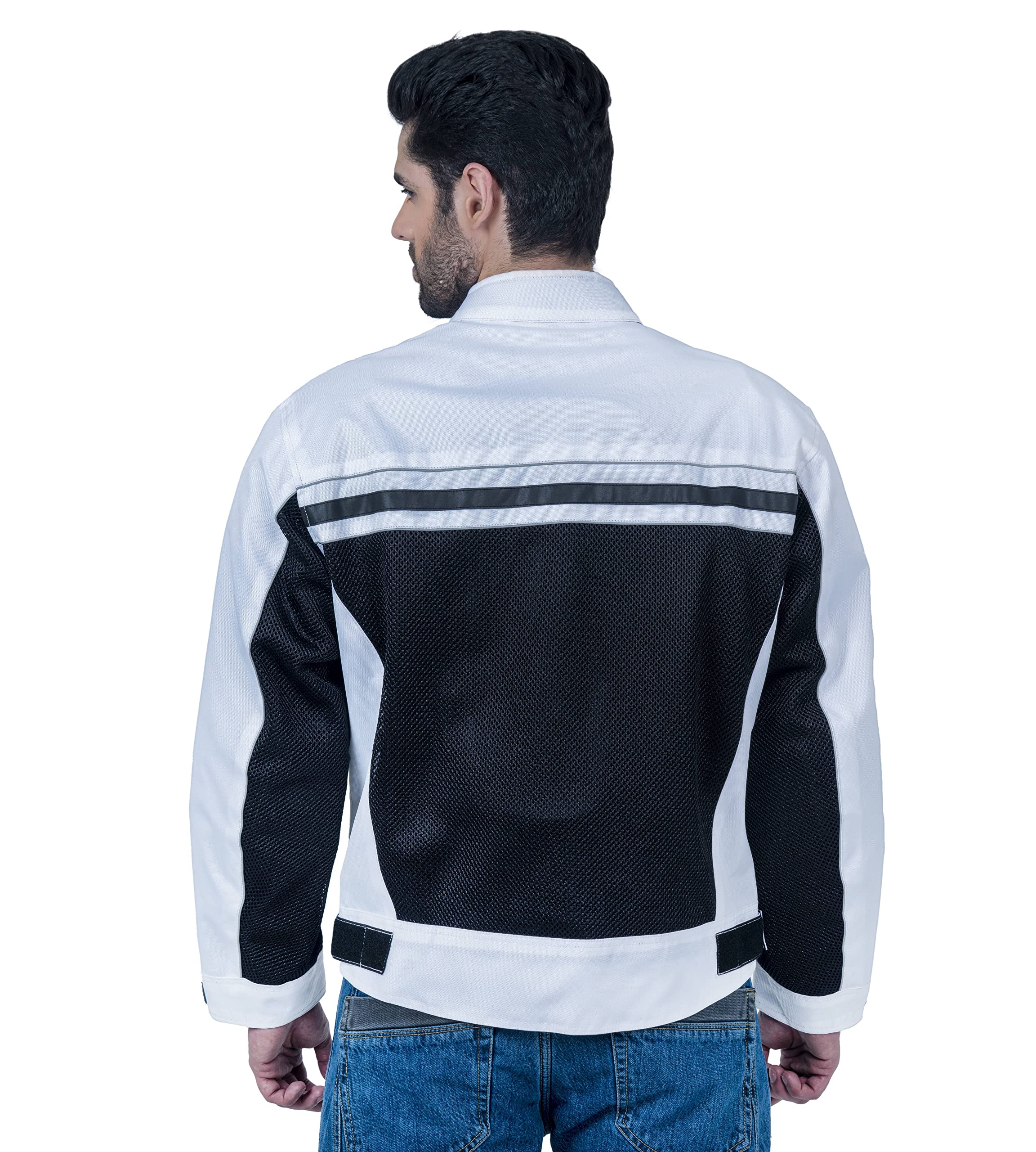 Wicked Stock Motorcycle Jacket Men - Ce Level1 Reflective Summer Biker Jacket Men With Adjustable Cuffs & Waist Belt - Lightweig