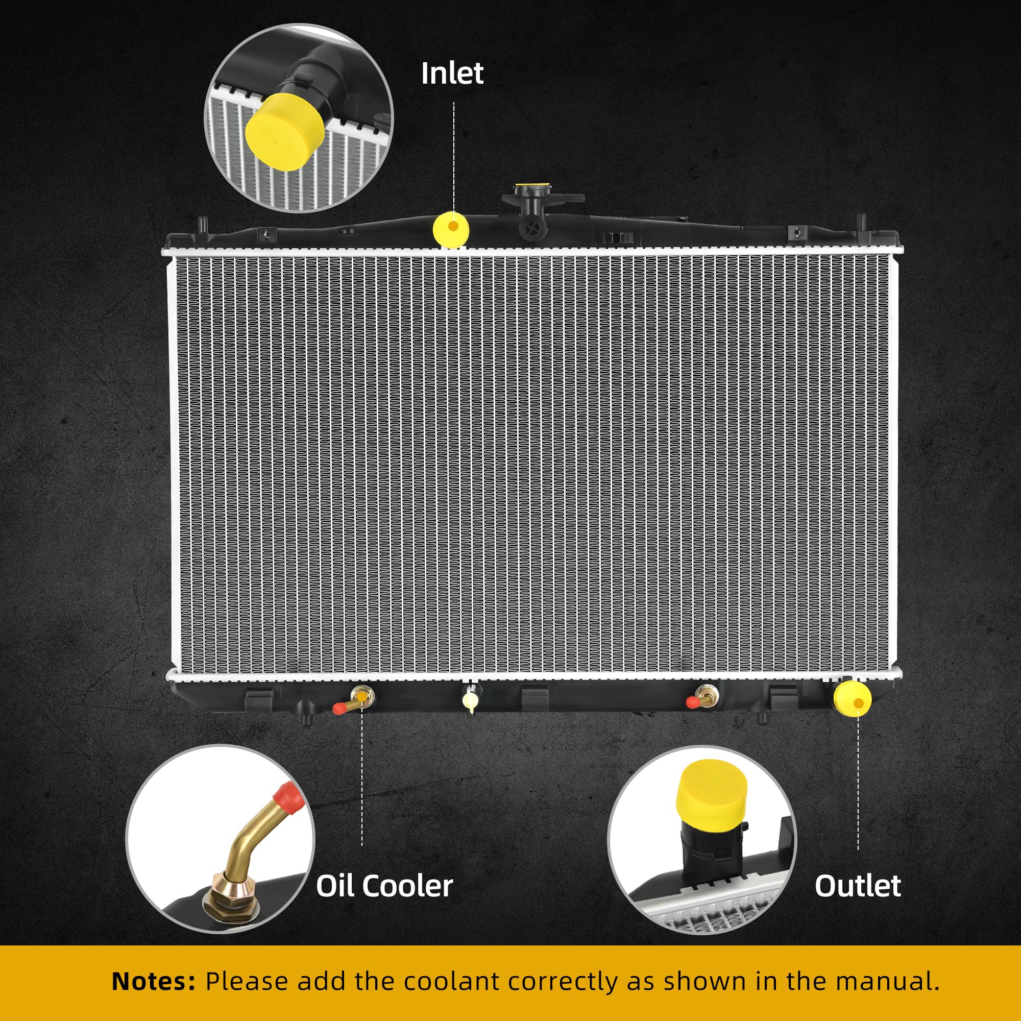 Dwvo Radiator Compatible With 2016-2018 Chevrolet Malibu 2017-2019 Buick Lacrosse 1.5L 3.6L V6 L4