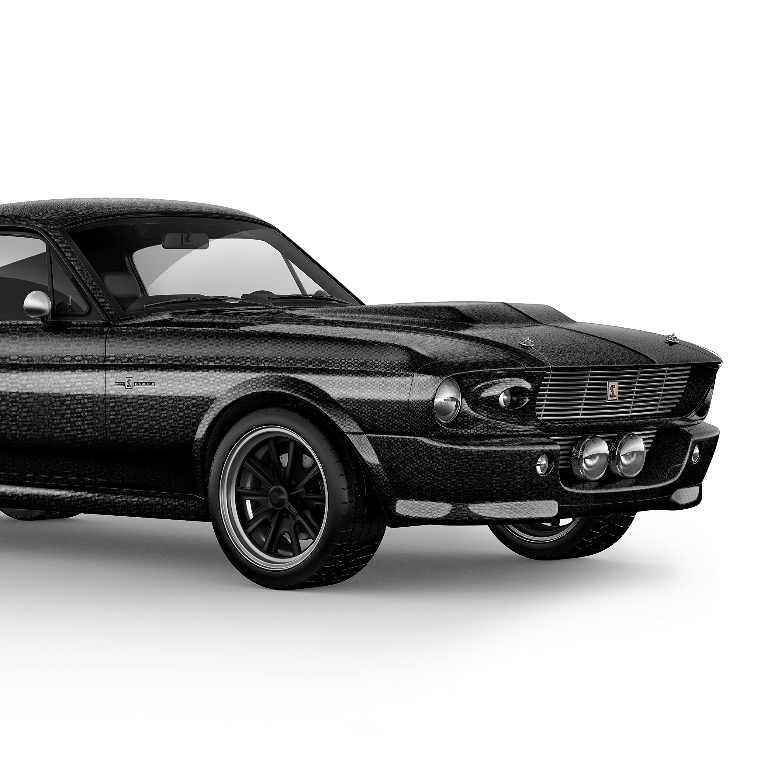 V2 Hex Carbon Black Vinyl Car Wrap (1Ft X 5Ft)