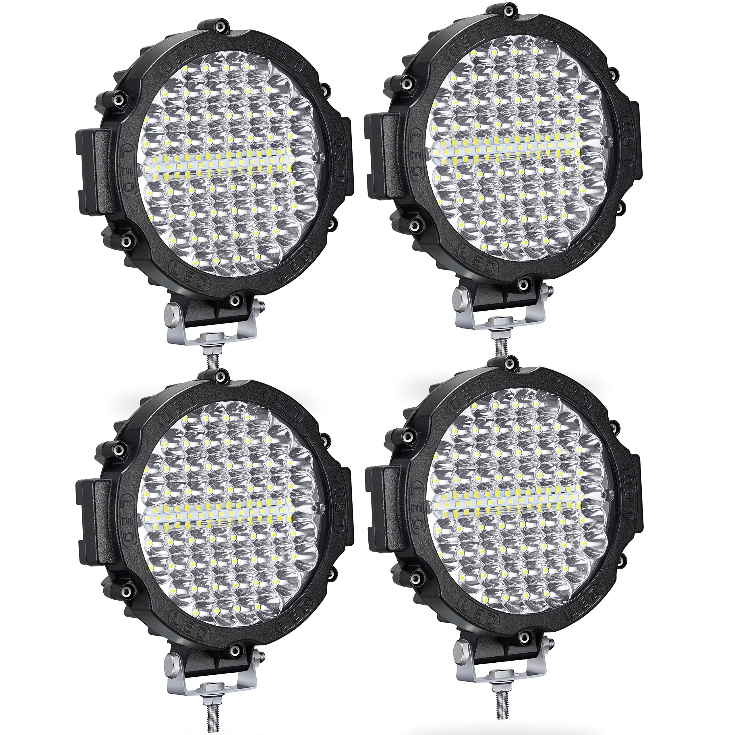 San Young Round Led Off Road Lights 210W 21000Lm, Trucks Tractor Led Work Lights, Led Light Pods Offroad Auxiliary Driving Fog L