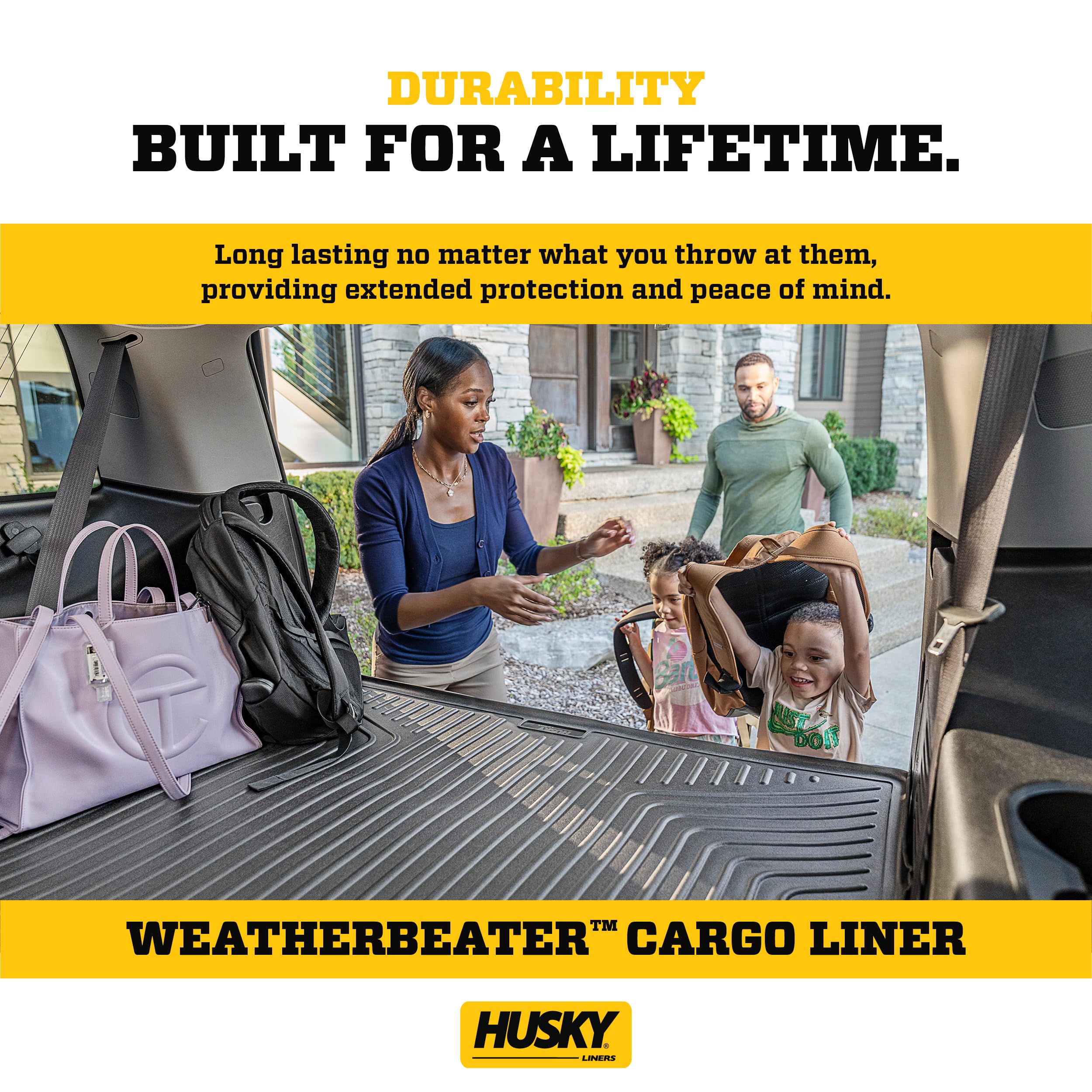 Husky Liners Weatherbeater Cargo Liner | Fits 2014-2023 Jeep Cherokee | 1-Pc Black - 29031