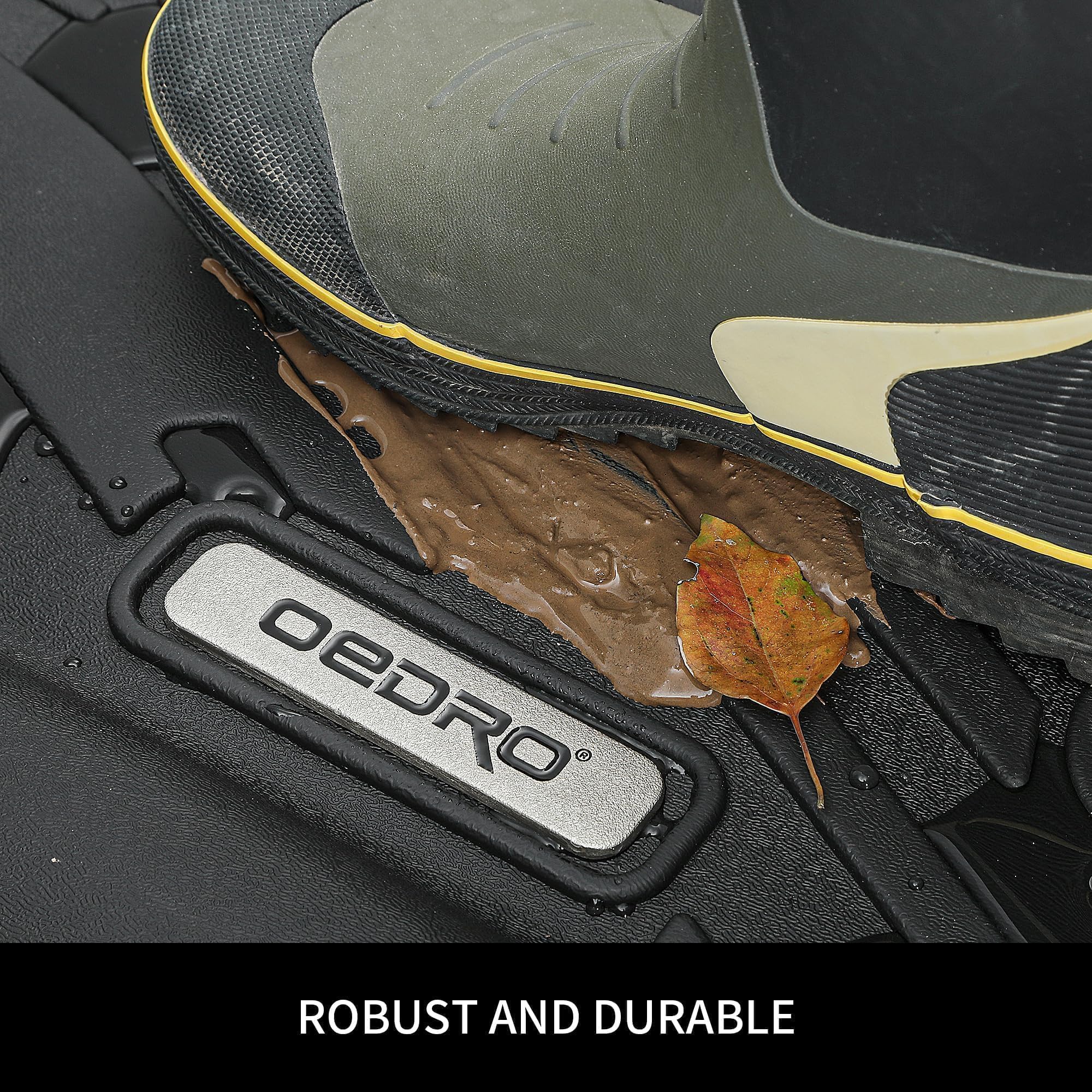 Oedro All Weather Floor Mats Fit For Toyota Tacoma 2024 2025 Double Cab (Not For Hybrid), Custom Fit Tpe Floor Liners For Tacoma