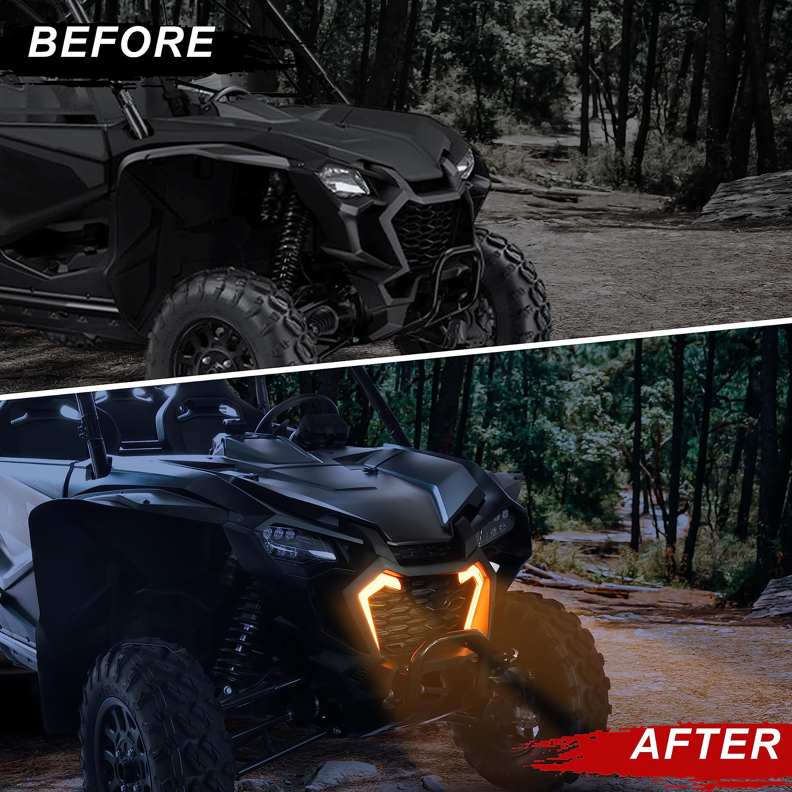 Sautvs Led Turn Signal Fang Lights For Honda Talon 1000, Front Grille Accent Lights Signature Lights Grill Lamps For Honda Talon 1000R 1000X 1000X-4 2022-2024 Accessories(2Pcs)