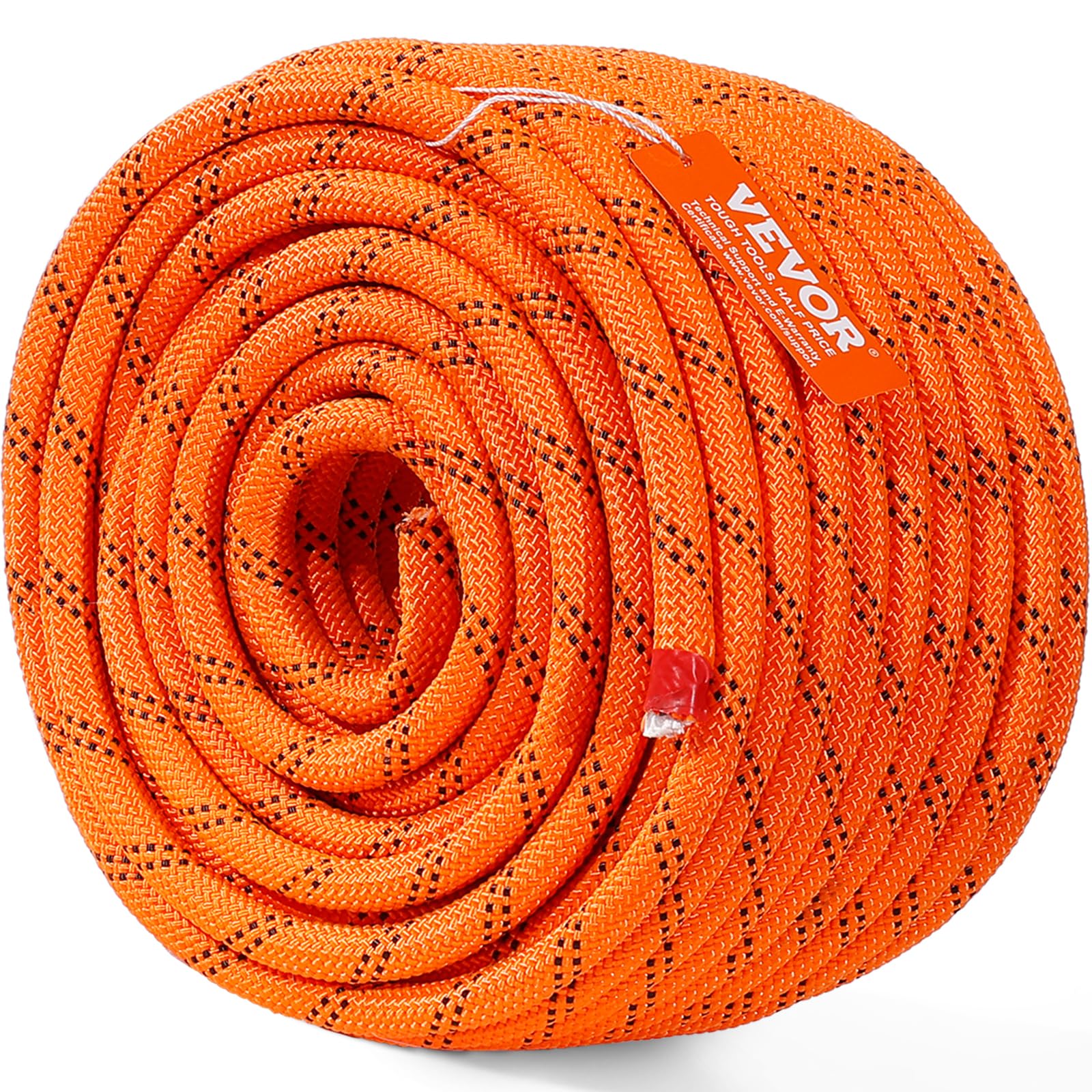 VEVOR Double Braided Polyester Rope, 1/2 in x 120 ft, 48 Strands, 8000 LBS Breaking Strength Outdoor Rope, Arborist Rigging Rope