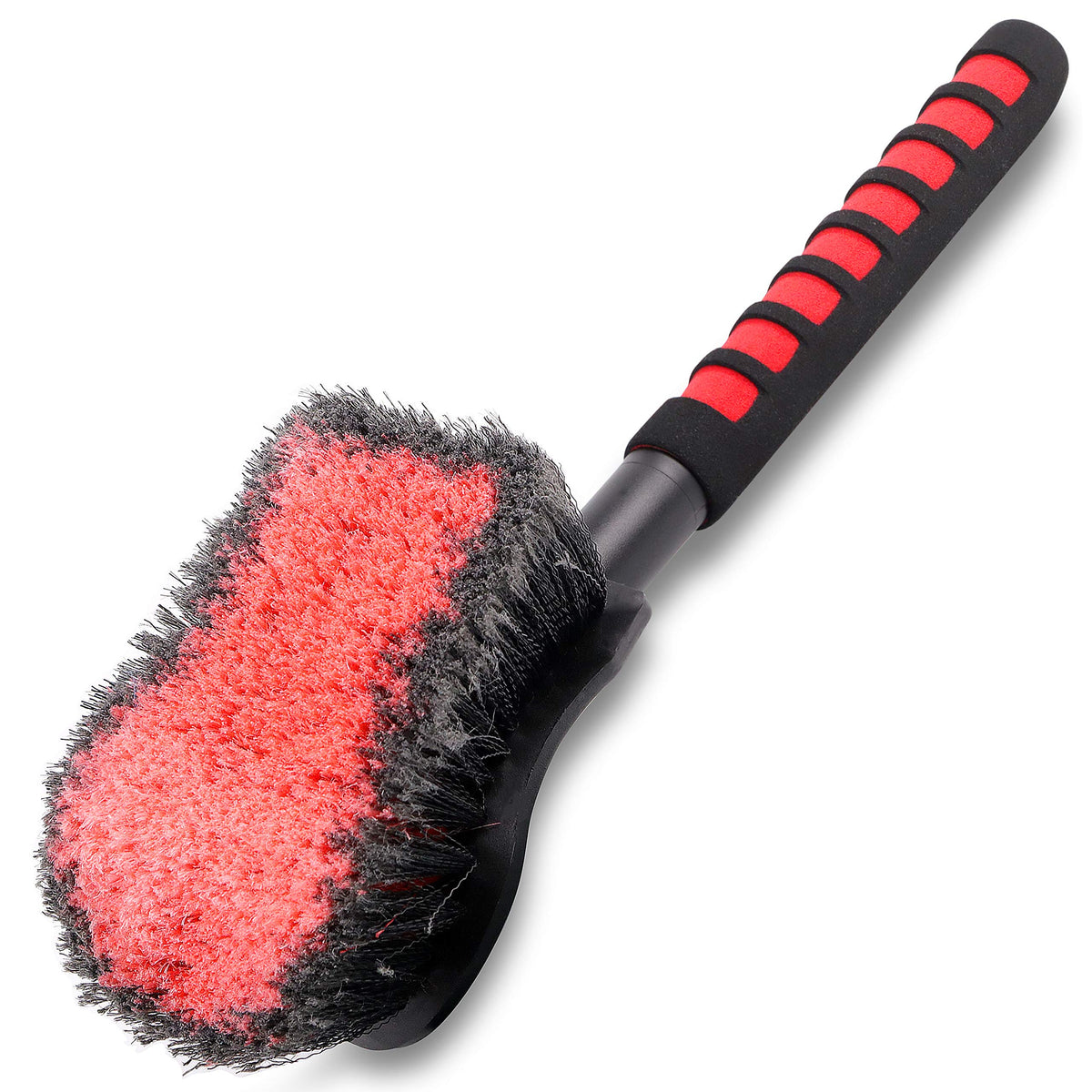Takavu Long Handle Wheel Tire Body Brush, 17.5? Car Wash Brush For Easy Scrubbing, Durable Premium Soft Bristle, Cleans Dirty Ti