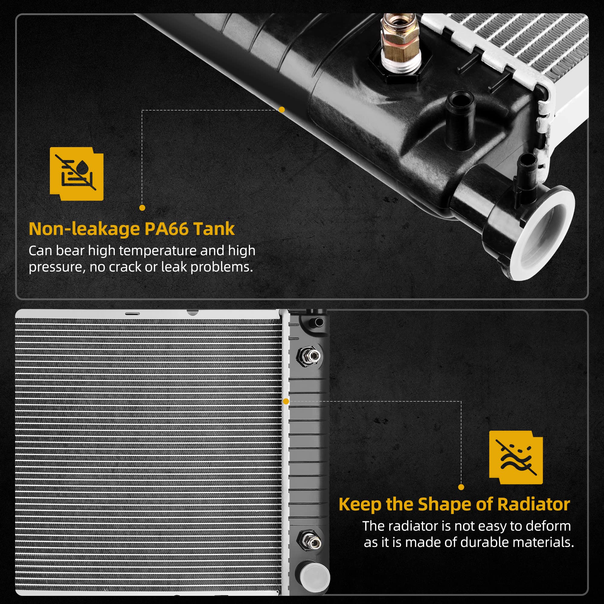 Dwvo Radiator Compatible With Chevy Gmc Suburban Yukon Tahoe Pickup Escalade C1500 C2500 C3500 K1500 K2500 K3500 5.0L 5.7L V8 A/