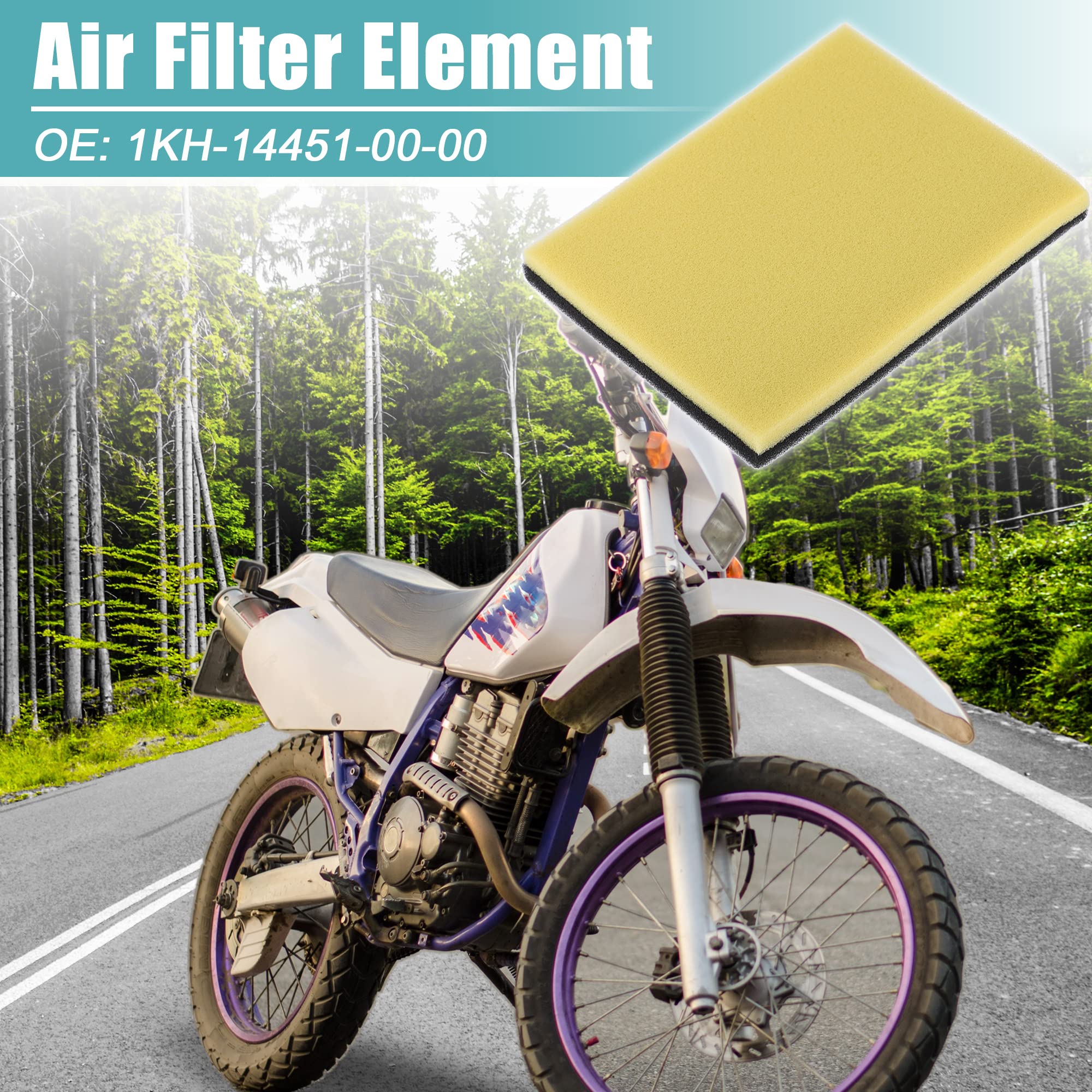 X Autohaux Air Filter Element For Yamaha Serow- Xt225 1992-2000 Air Fliter For Yamaha Xt225 Off-Road Tt225 1Kh-14451-00-00