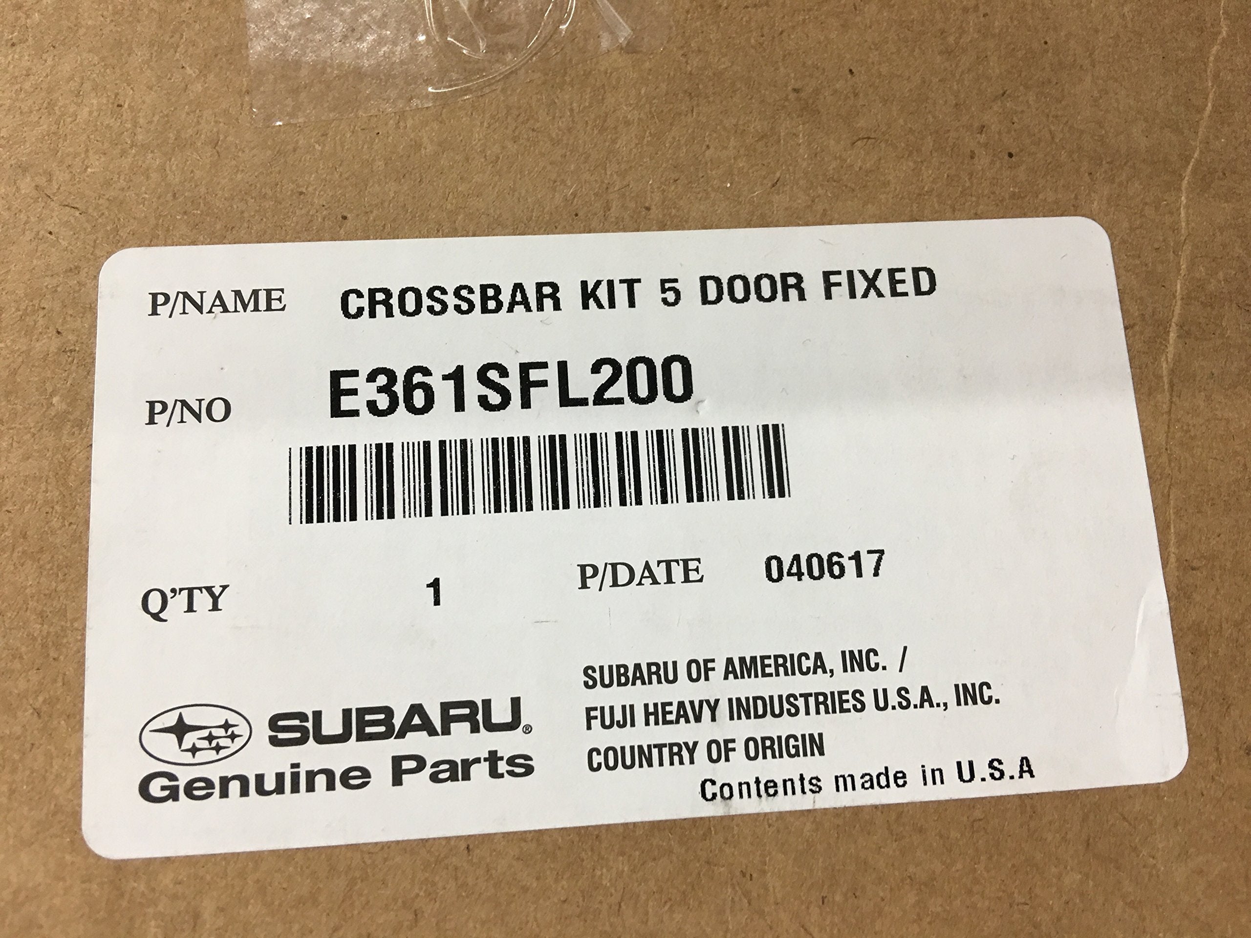 Subaru 2017- 2023 Subaru Impreza Fixed Roof Rack Cross Bar Set Kit E361Sfl200 5 Door New