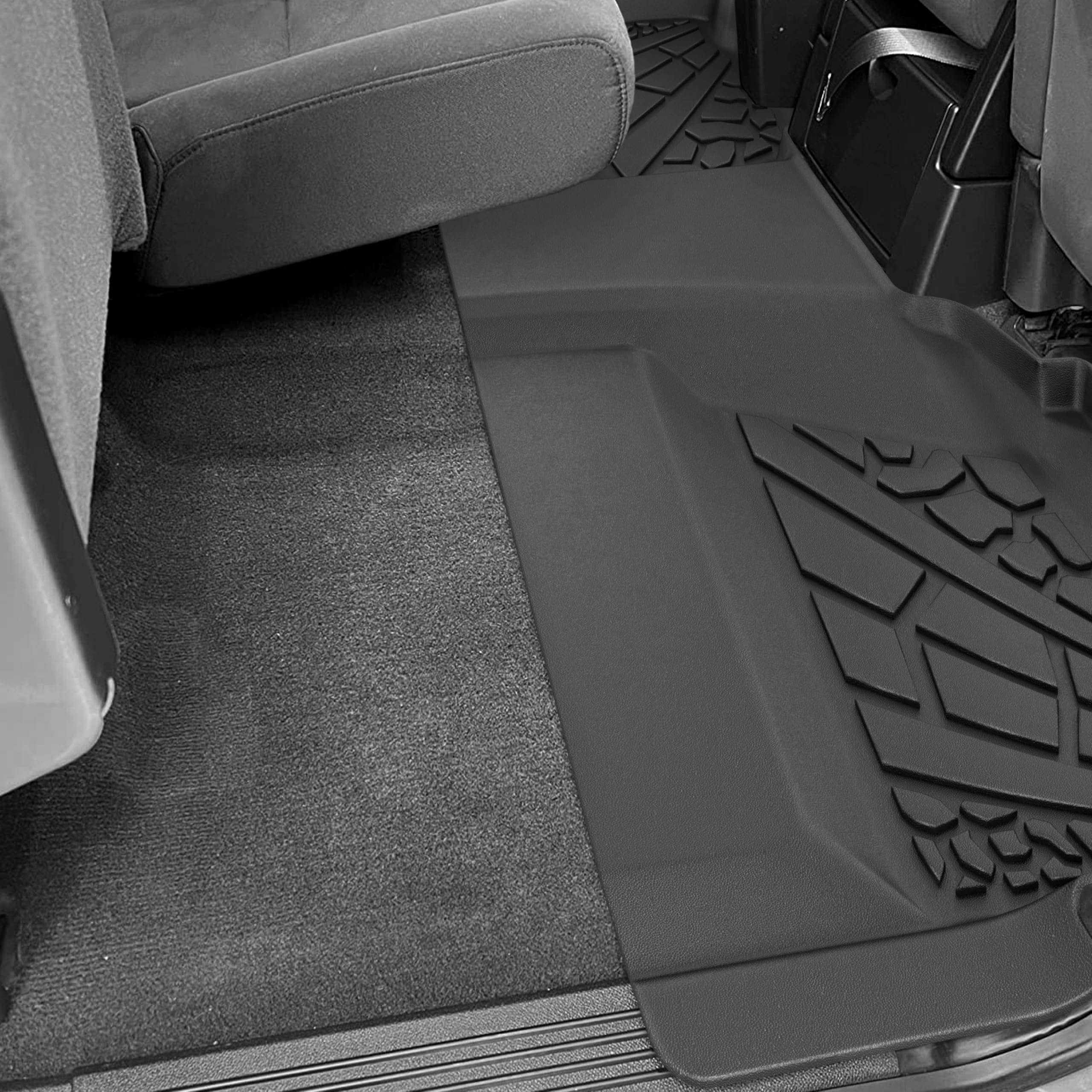 Karpal Floor Mats Fit For 2007-2013 Chevrolet Silverado/Gmc Sierra 1500 Crew Cab/ 2007-2014 2500/3500 Hd(Footwell Coverage), Tpe