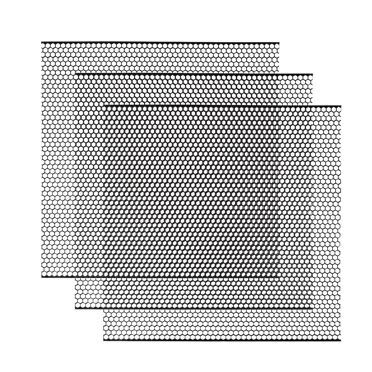 Aggauto Universal 13 ''X13 '' Car Grill Mesh - Aluminum Alloy Automotive Grille Insert Bumper Honeycomb Hole 6Mm Spacing 1Mm, 3P