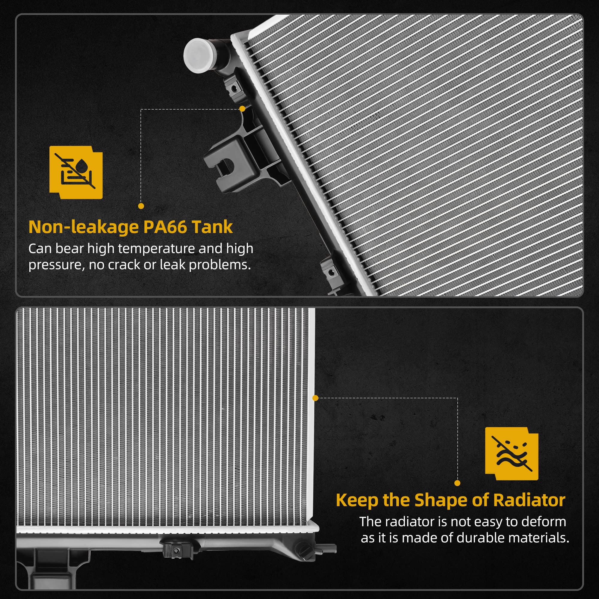 Dwvo Complete Radiator Compatible With Jeep Tj, For Jeep Wrangler 2.4L 2.5L 4.0L 4.2L V4 V6 Dwrd1010