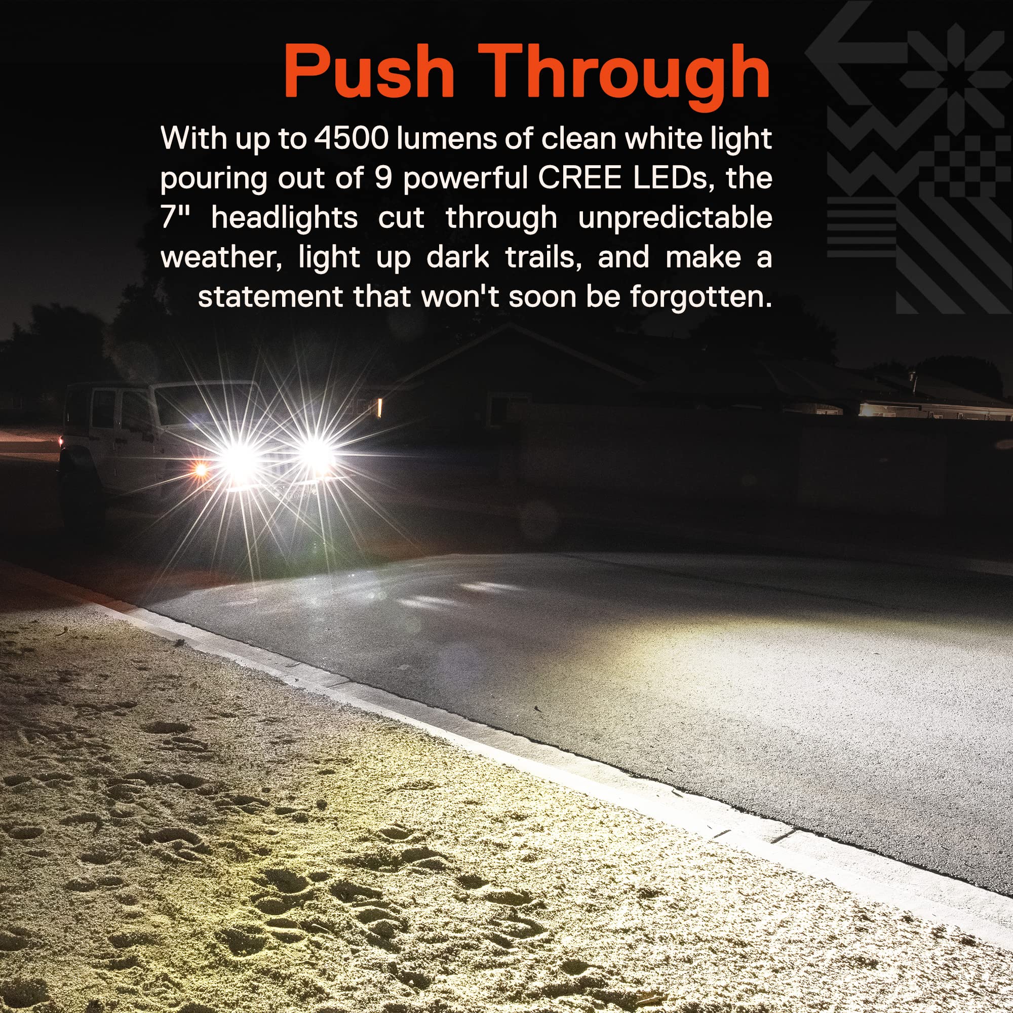 True Mods 7-Inch H6024 Led Headlights For Jeep Wrangler Jk Unlimited Jku Tj Lj Cj Tj Accessories [High/Low Sealed Beam] Head Lig