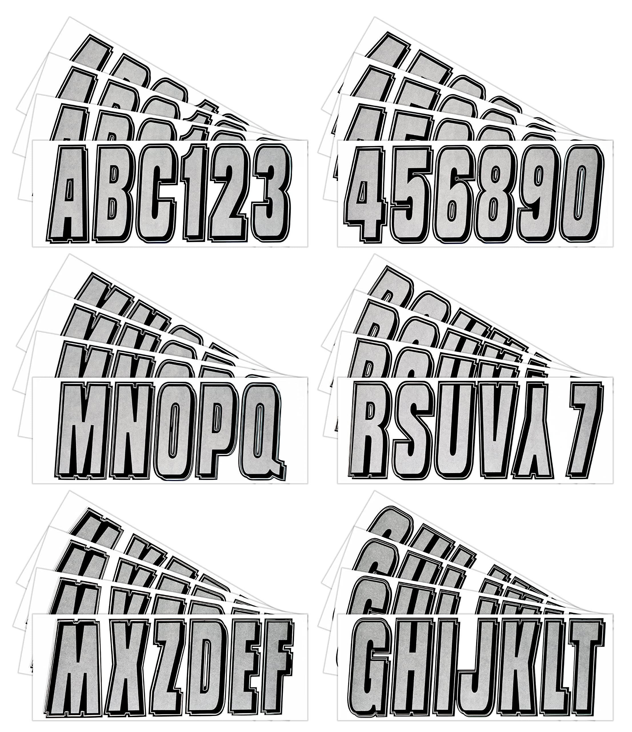 Hardline Siblk320 320 Series Silver/Black Marine Lettering Kit