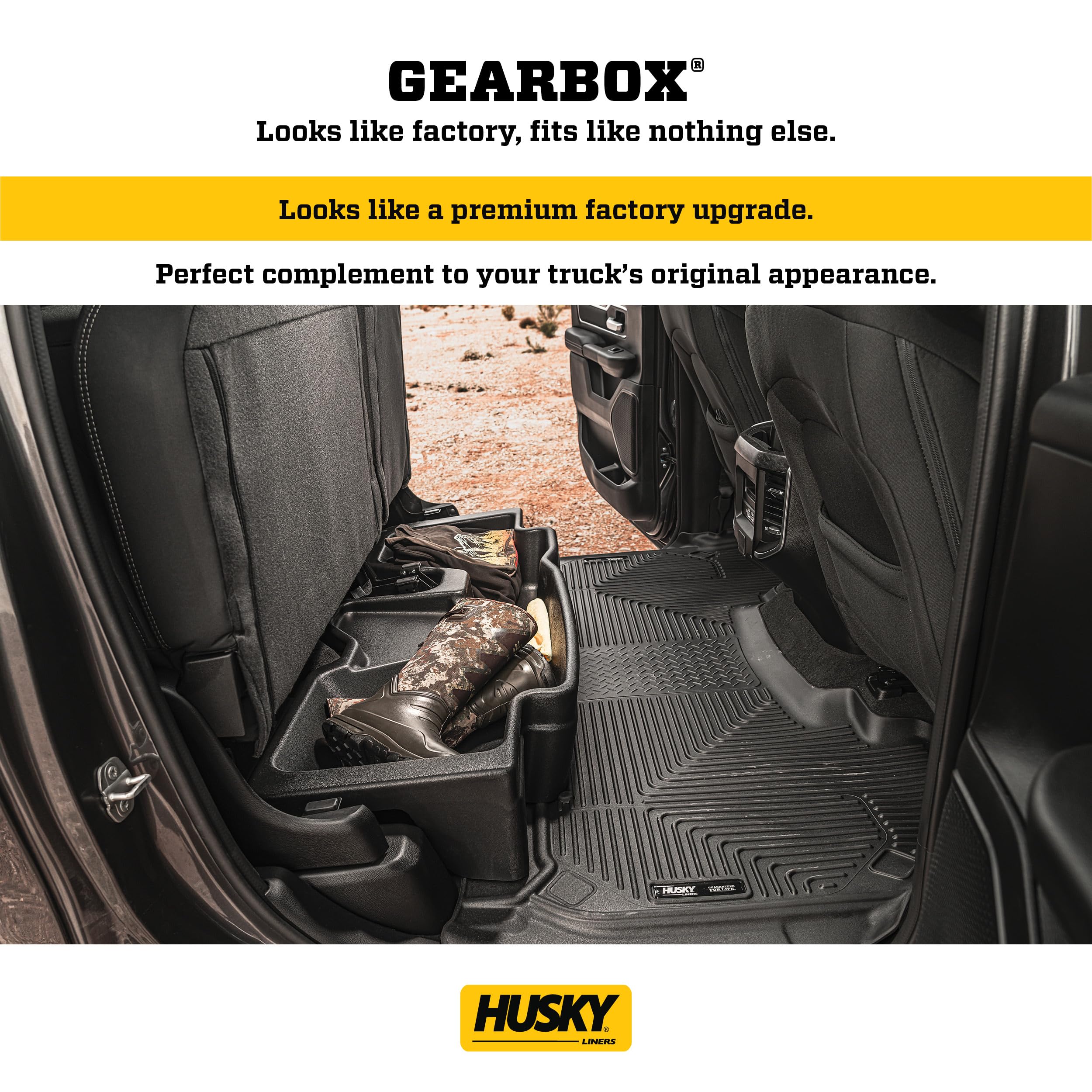 Husky Liners Gearbox - Under Seat Storage Box | Fits 2019-2024 Chevrolet Silverado/GMC Sierra 1500, 2020-2024 Silverado/Sierra 2