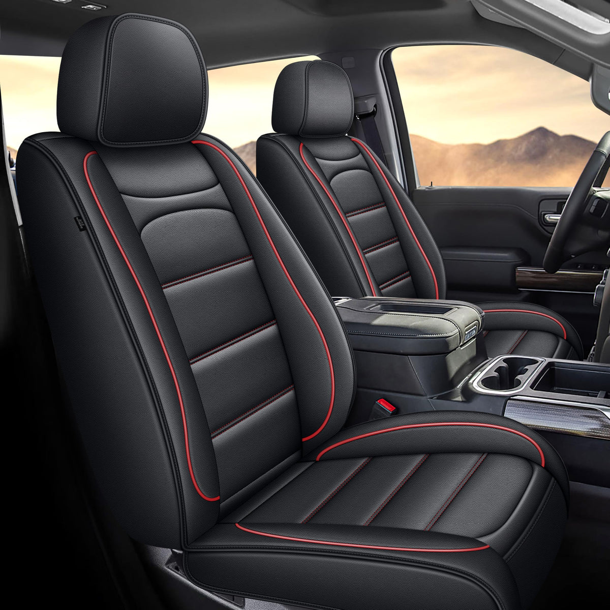 Seat Covers Fit for Silverado: 2019-2024 Chevy Chevrolet Silverado GMC Sierra 1500 2500HD 3500HD Trail Boss Z71 Crew Double Exte