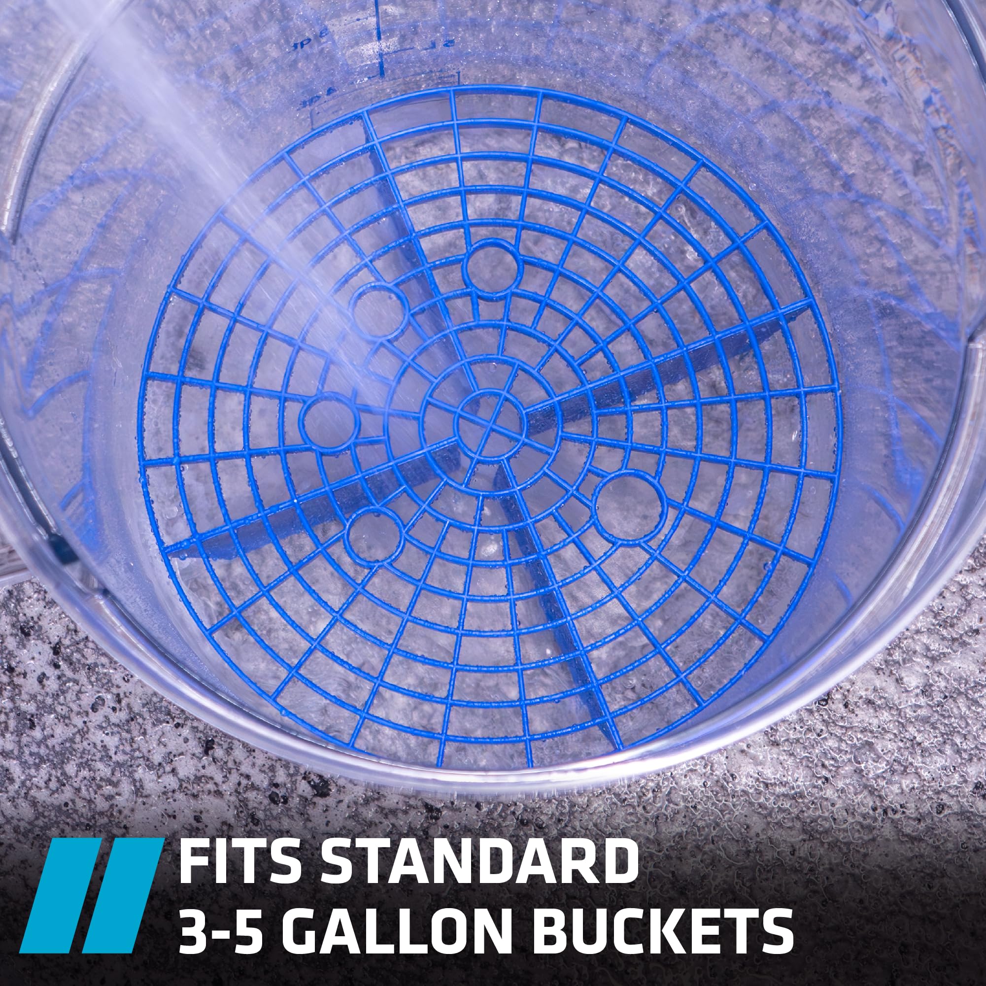Viking Automotive Bucket Insert Grit Trap For Car Wash And Detail Kits, Helps Remove Dirt And Debris From Microfiber, Mitts, Cloths, And Sponges, Blue