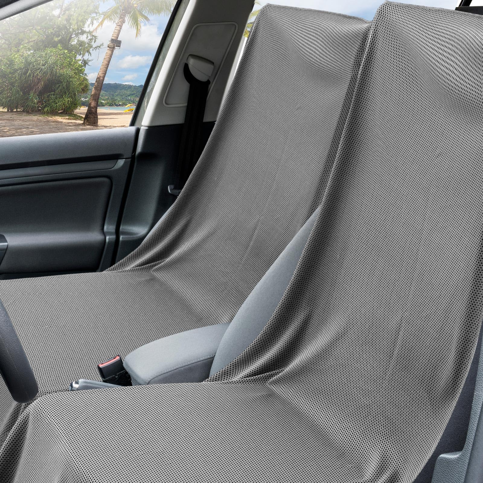 Hahafelt Cooling Car Seat Towel Covers with Storage Bag Seat Post Workout Sweat Washable Cover Non Slip for Car Towel for Dog Pe