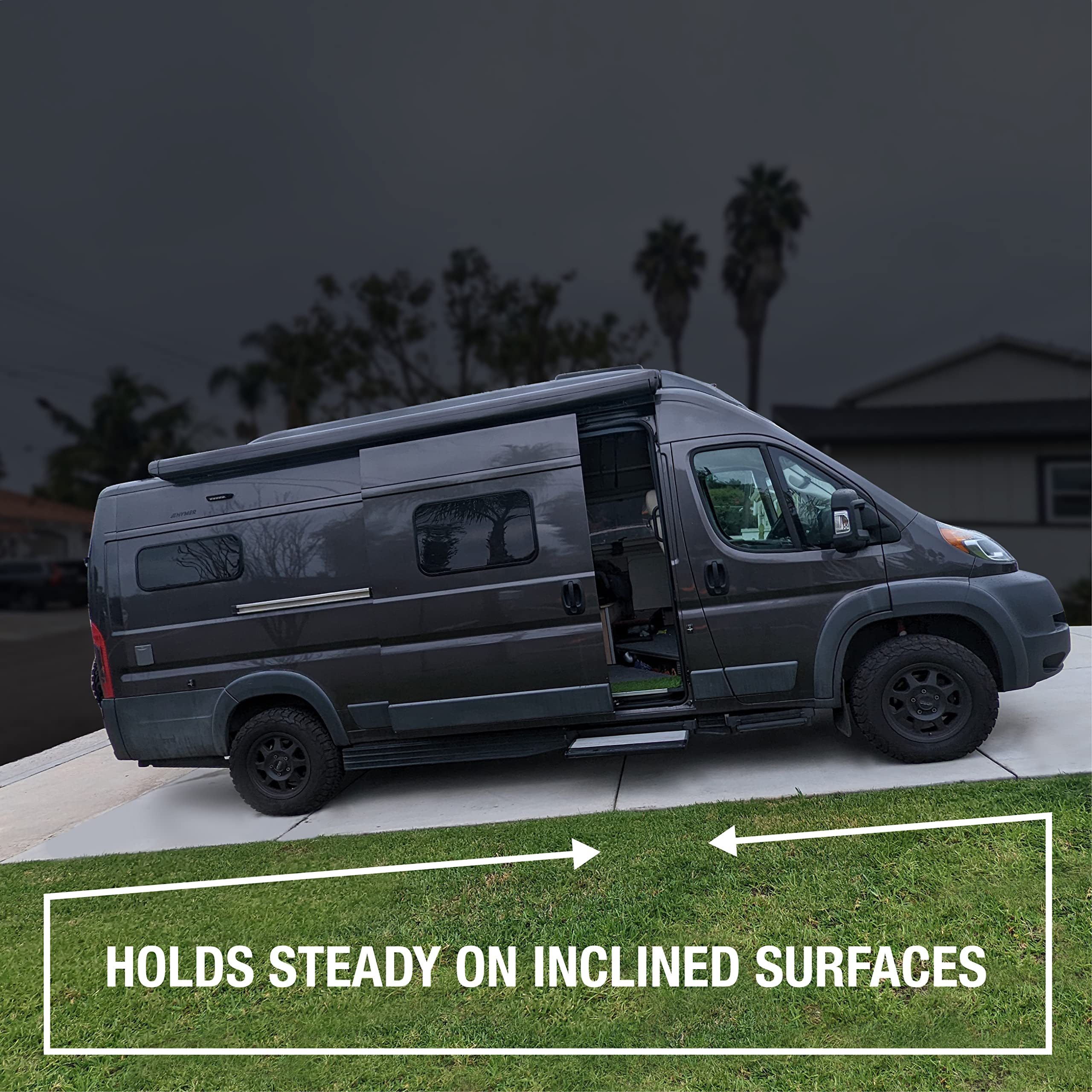 OpenGlass Van Mods Sliding Door Stopper - Universal Fit for Sprinter, Promaster, Transit & Campervans - High-Grade Aluminum, Easy DIY Install