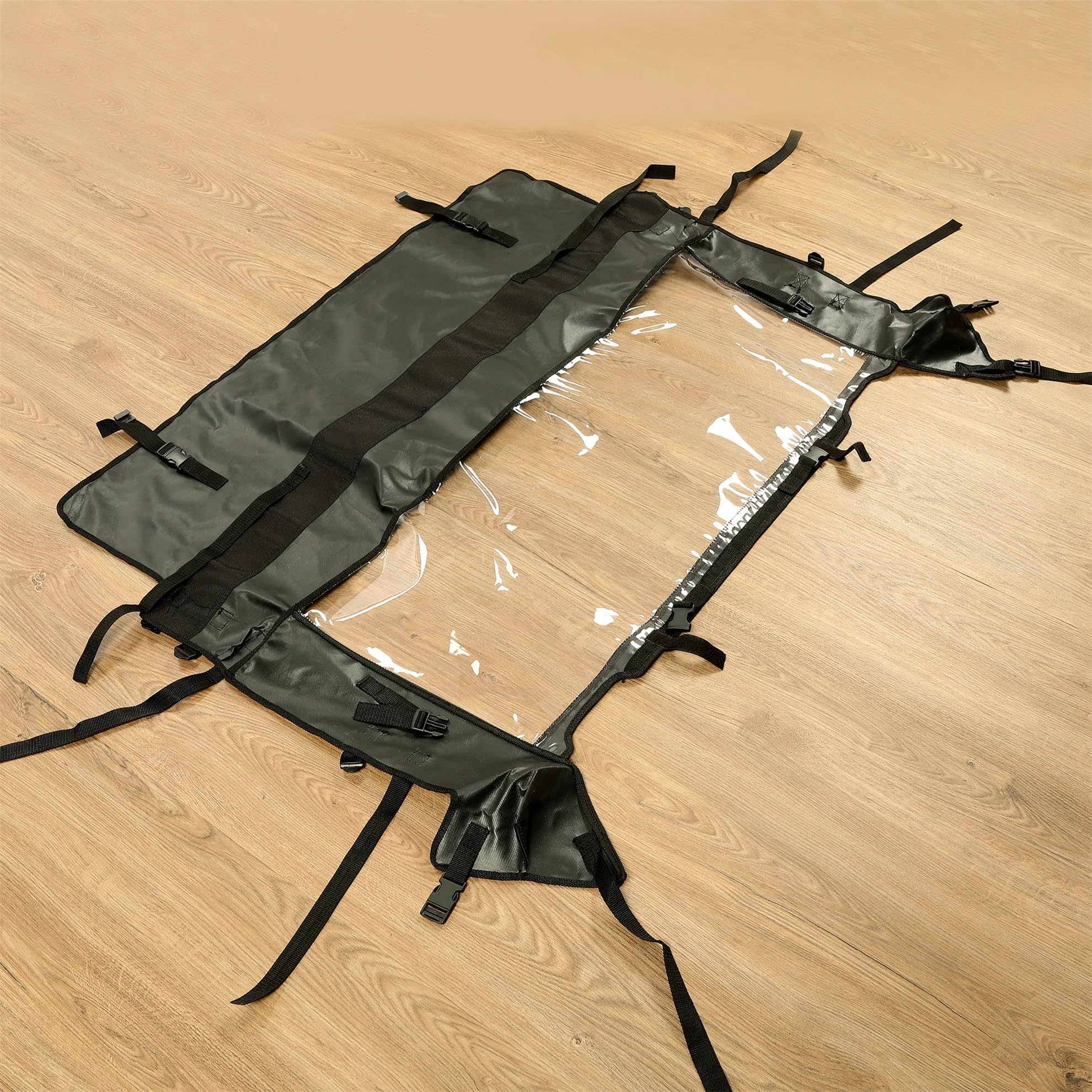 HECASA Rear Windshield Compatible with 2014-2022 Polaris RZR 900 1000 XP 4 Turbo EPS Trail Full Rear Windscreen Soft Windproof B