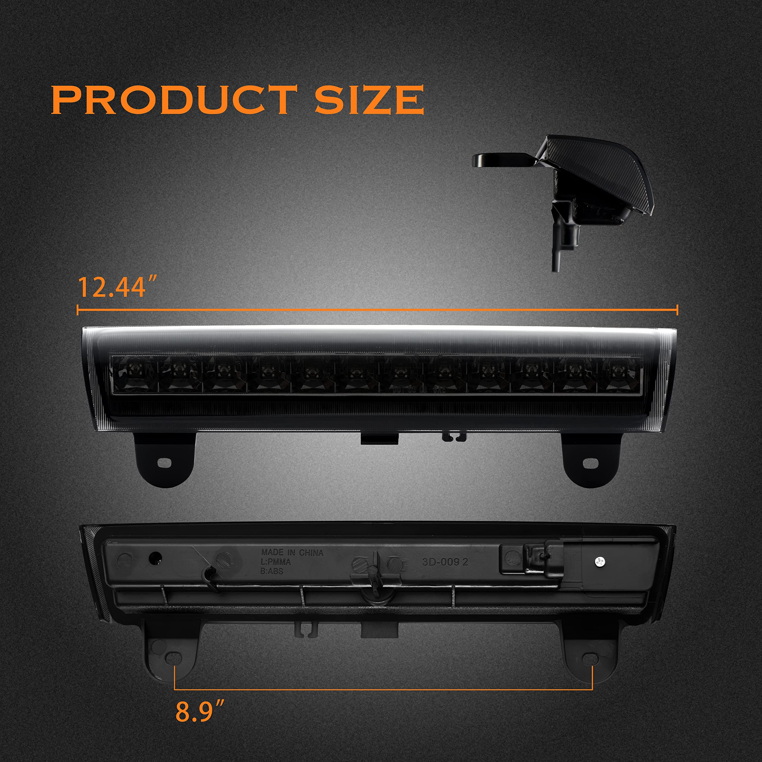 Cxdar Third 3Rd Brake Light Led For 2000-2006 Chevy Suburban Tahoe, High Mount Rear Brake Lights Assembly For 00-06 Gmc Yukon, W