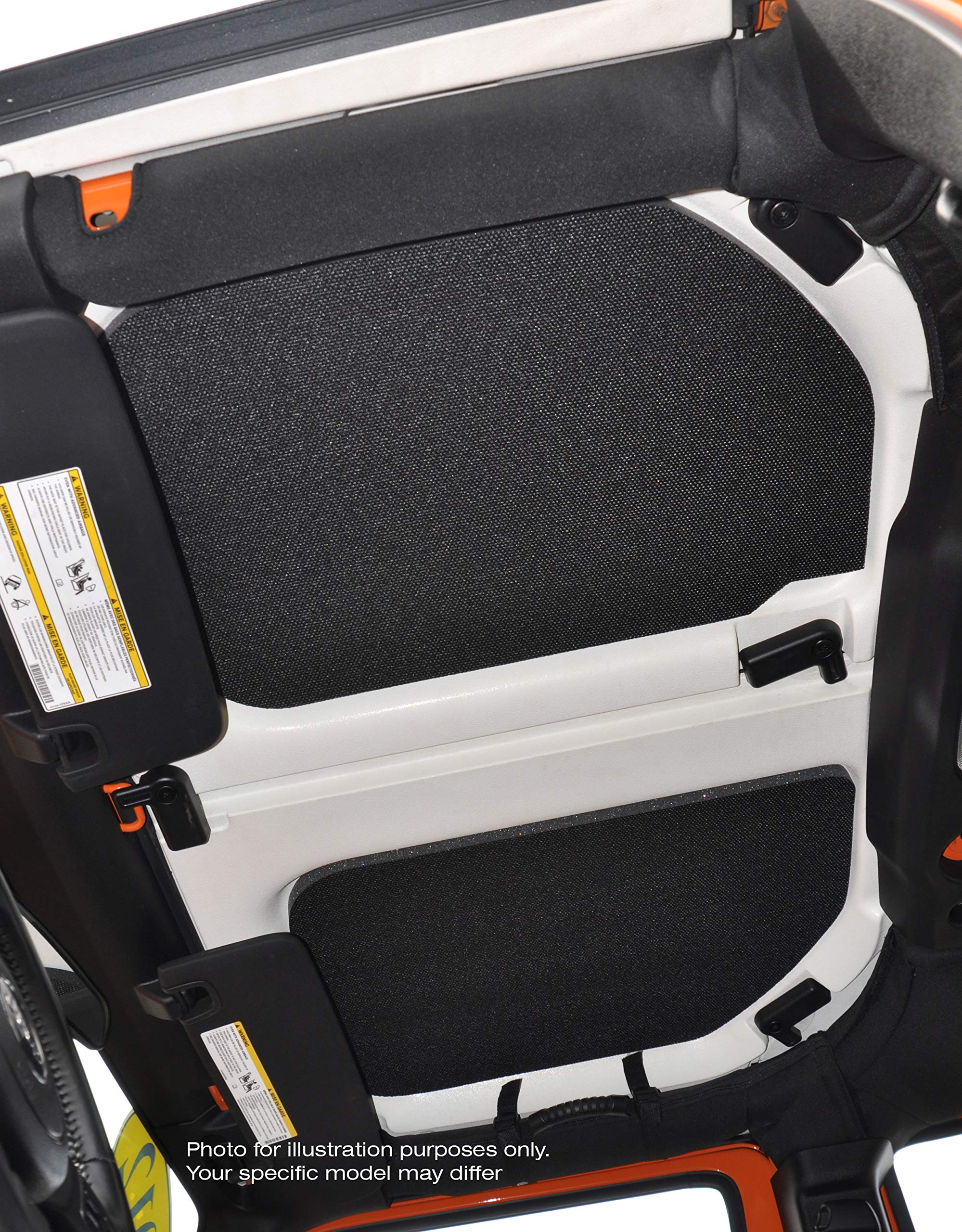 Design Engineering 050146 Boom Mat Black Sound Deadening Headliner Compatible With Jeep Wrangler Tj With Factory Speaker Pods (2