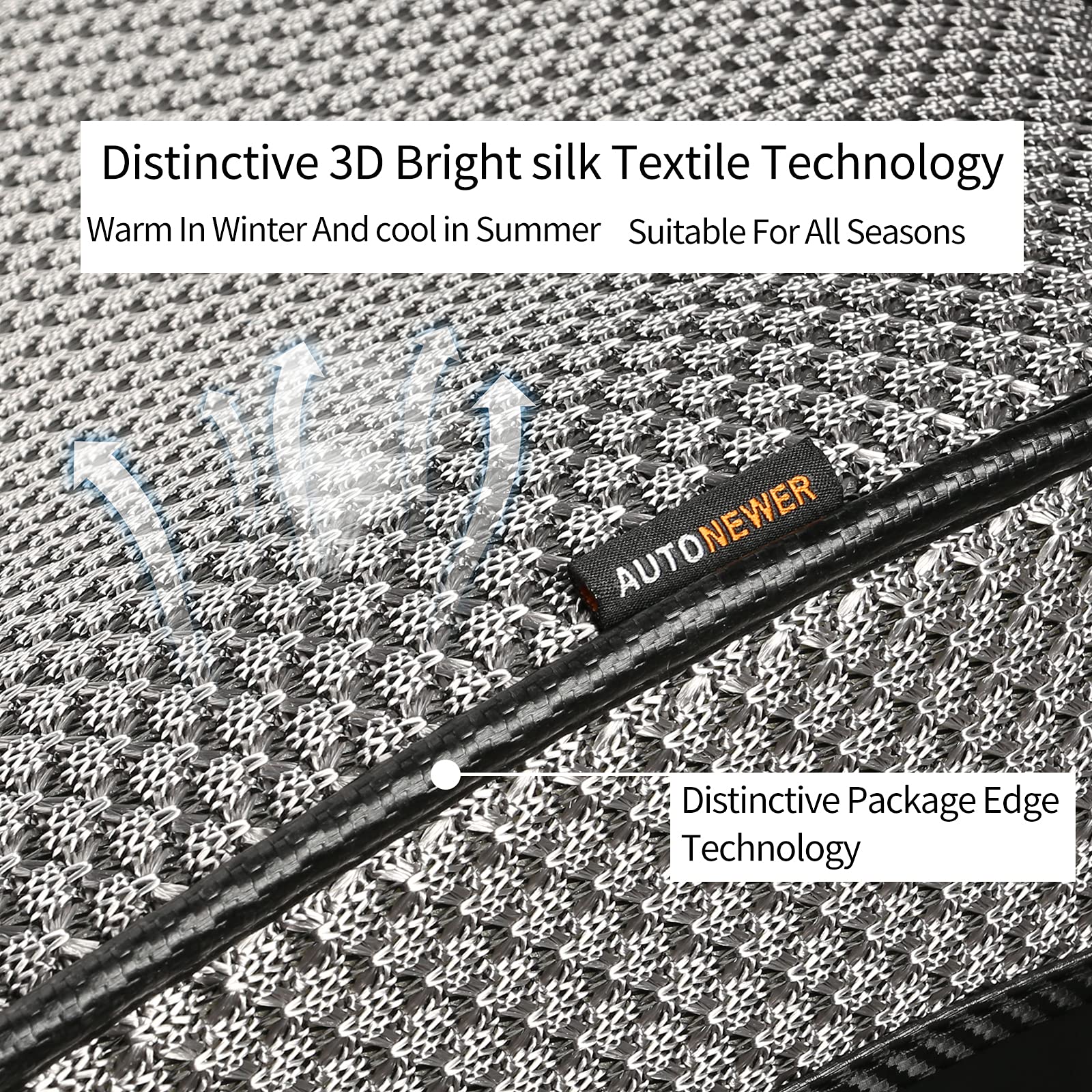 Auto Newer Luxury Breathable Rear Bench Car Seat Cover Fit Four Seasons, Back Seat Protector,Universal Rear Of Car Seat Cushions,Universal Fit For 95% Cars,Suv,Pickup,Van(Rear Seat,Grey