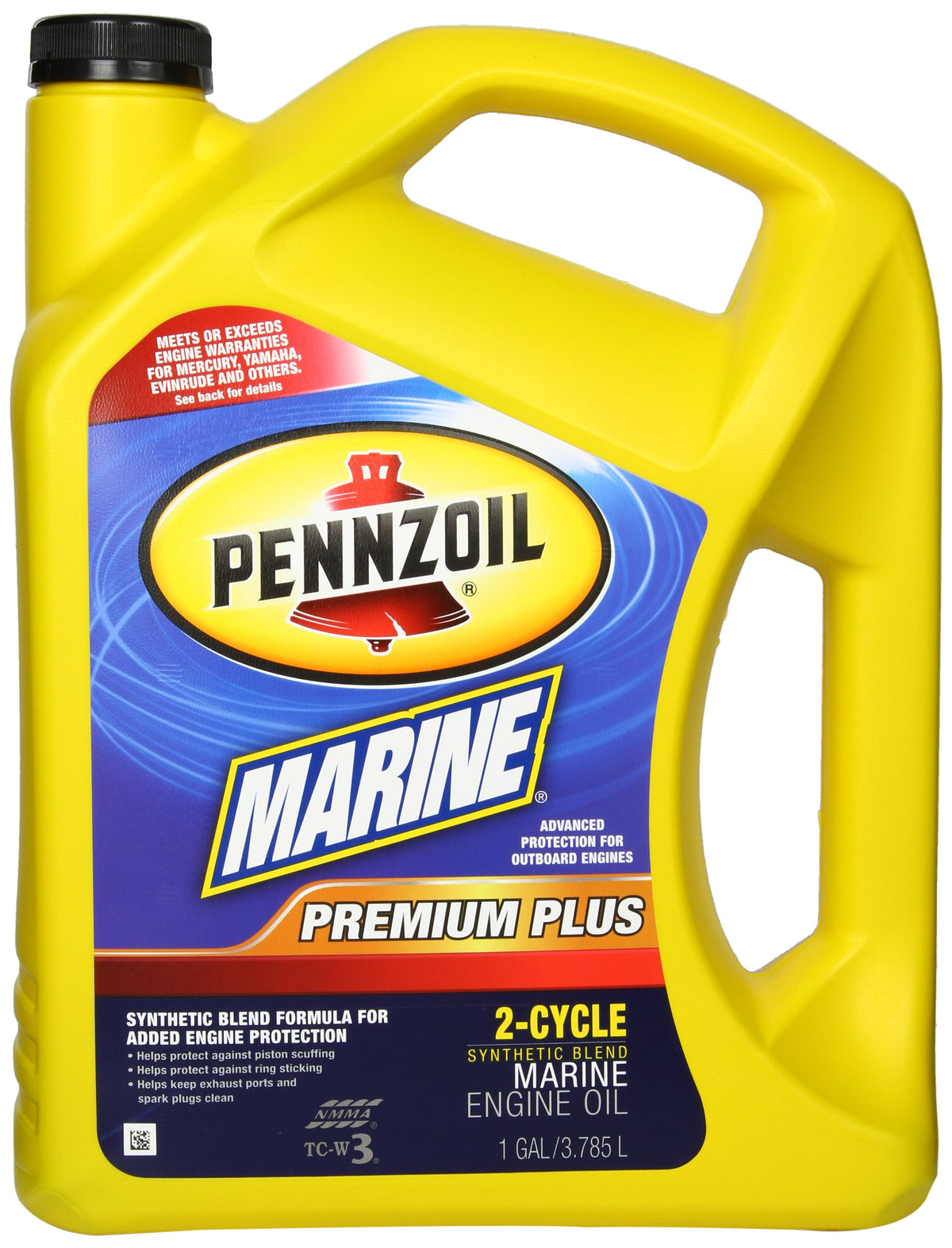 Pennzoil 550022757 Premium Plus Outboard 2-Cycle Marine Engine Oil - 1 Gallon