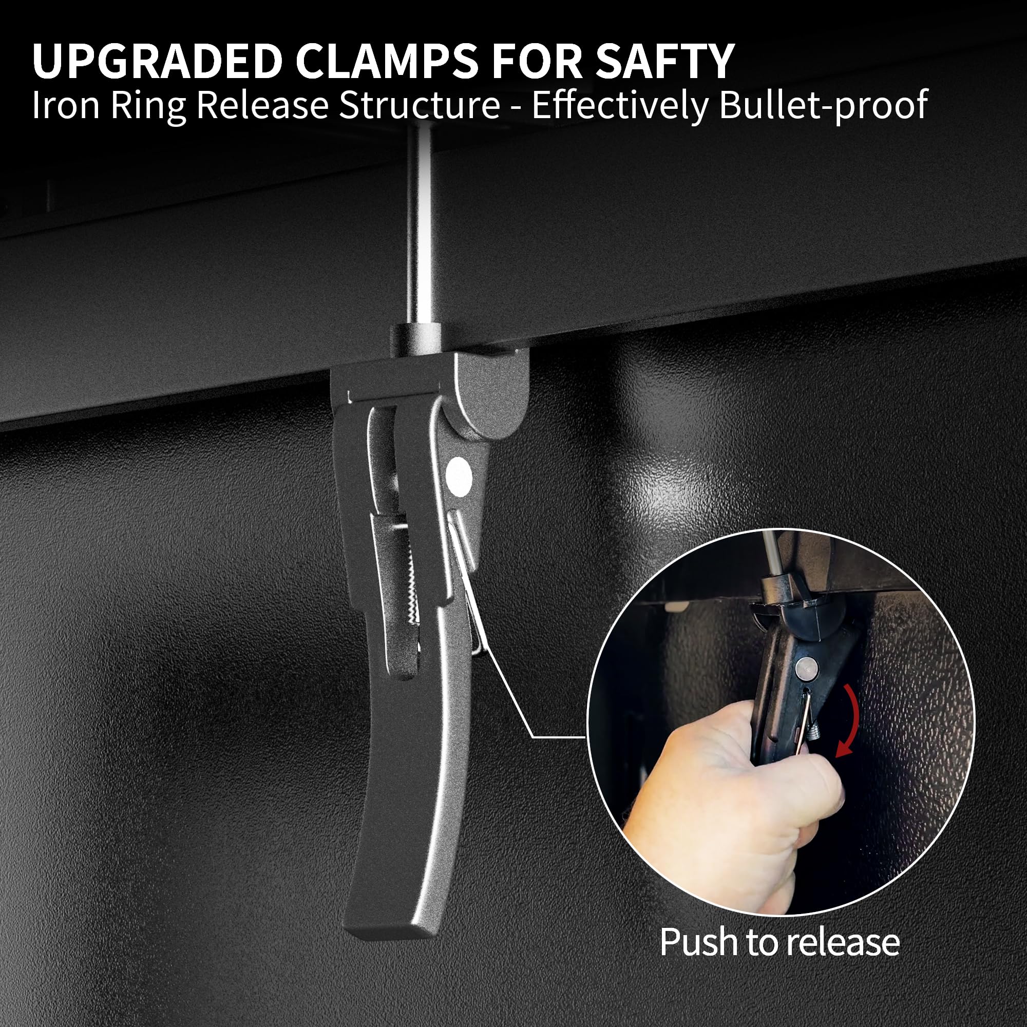 Oedro Frp Hard Tri-Fold Tonneau Cover Fold Truck Bed Covers Compatible With Jeep Gladiator 2020 2021 2022 2023 2024 2025, Fleets