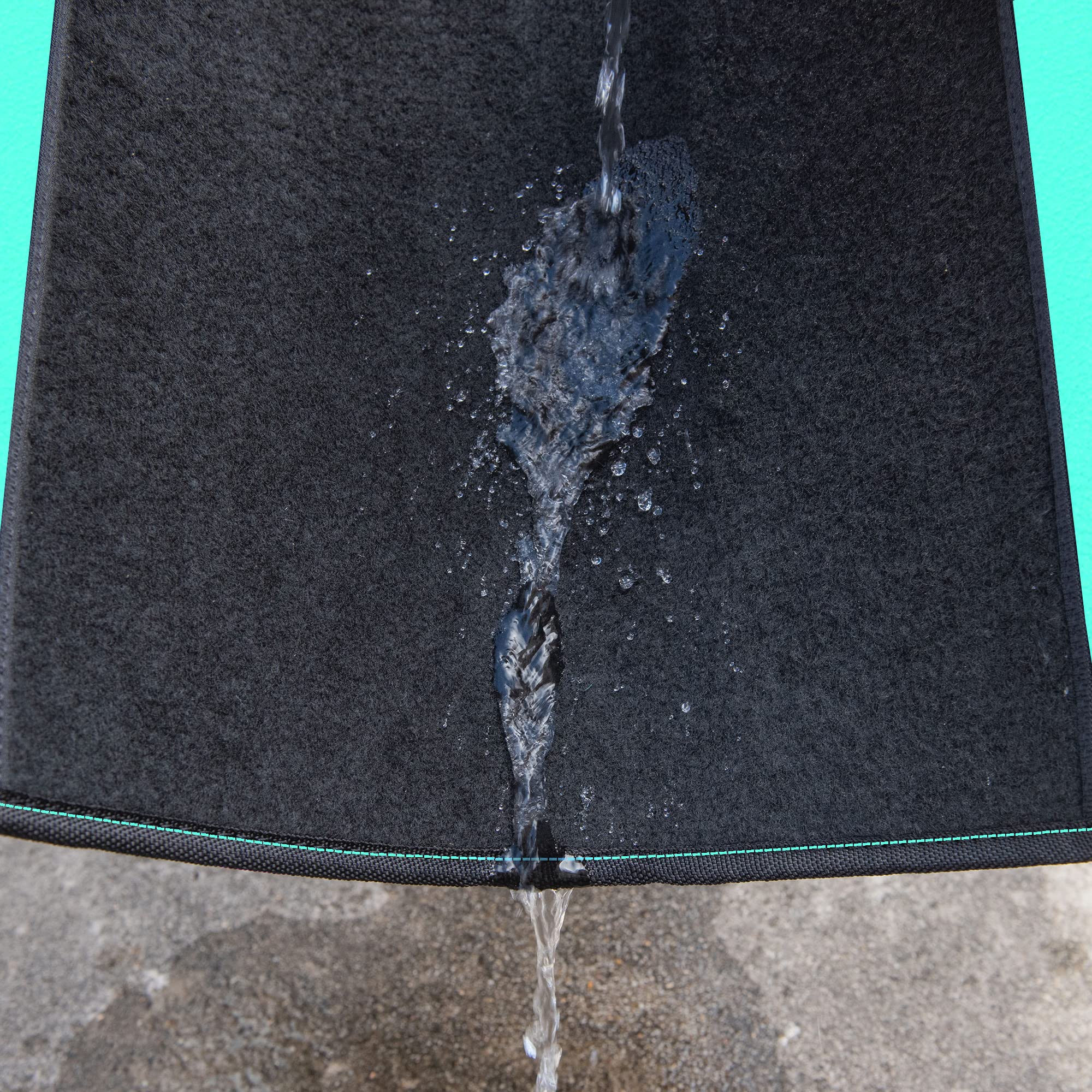 Car Pass Waterproof Universal Fit Car Floor Mats, Teal Car Mats Fit For Suv,Vans,Sedans, Trucks,Set Of 4Pcs Car Carpet For Women