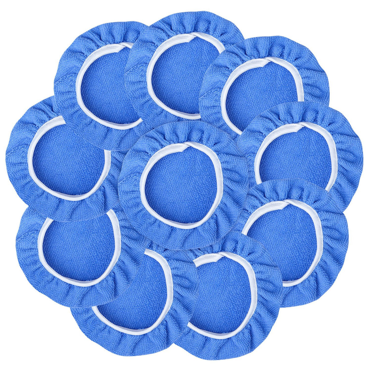 Awpeye 10Pack Car Polisher Pad Bonnet (5 To 6 Inches) Soft Microfiber Polishing Bonnet Buffing Pad Cover