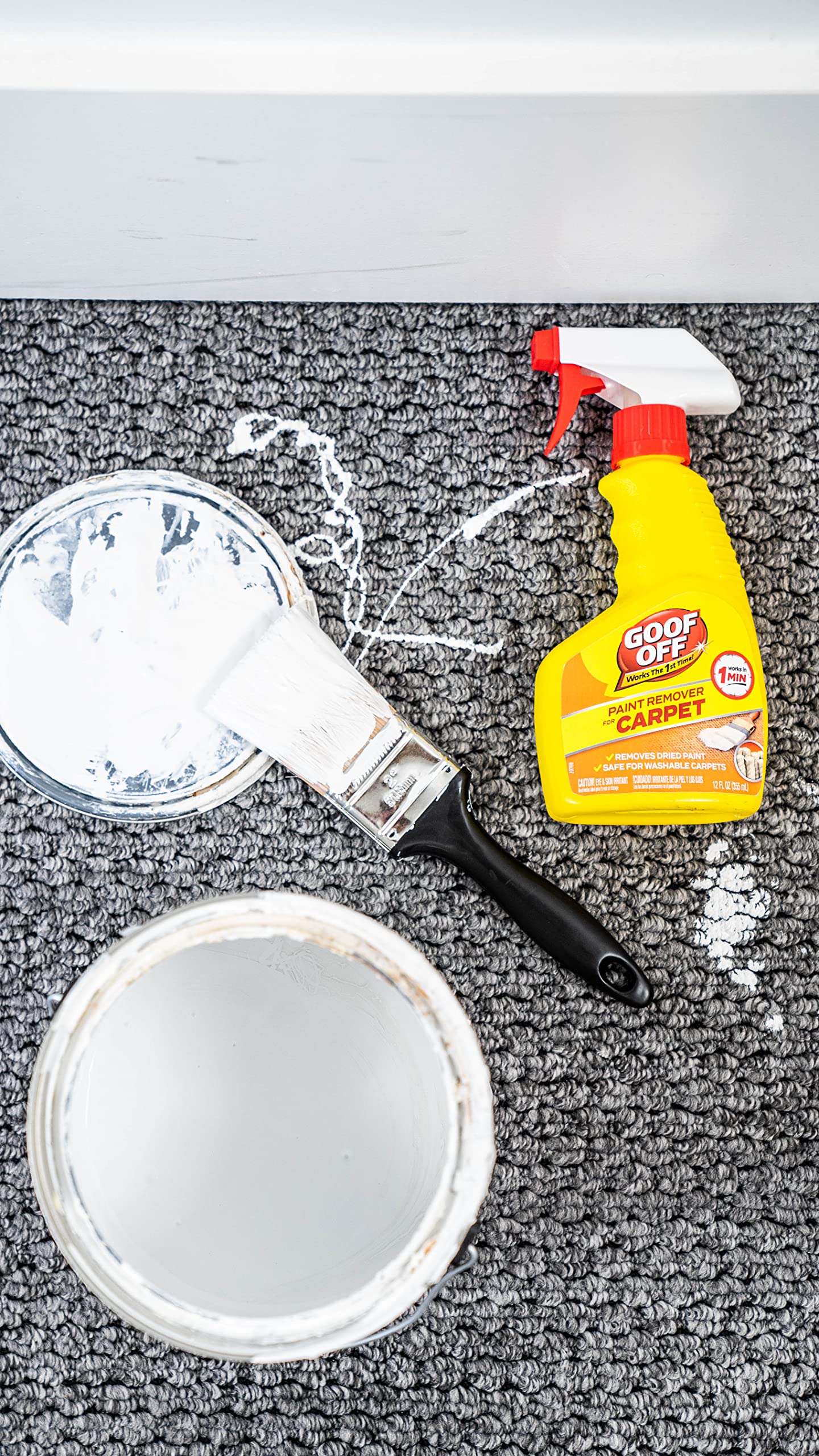 Goof Off FG910 Paint Remover Carpet Cleaner Solution -, 12 oz. Spray