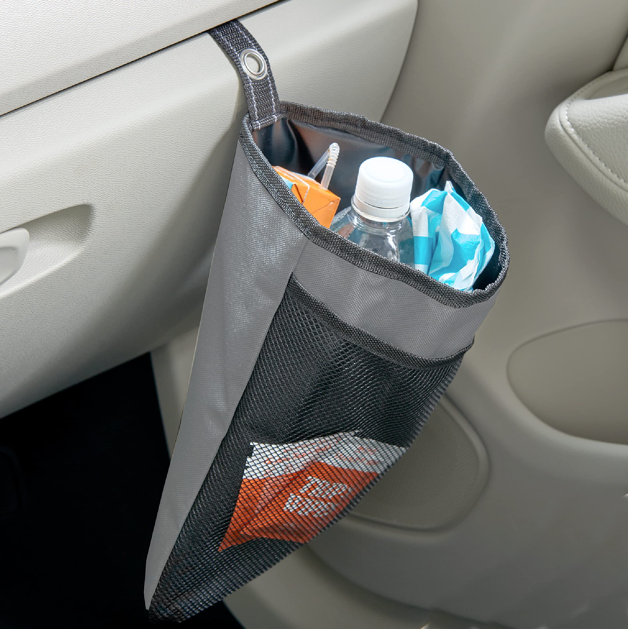 High Road Trimtrash Hanging Car Garbage Bag - Leakproof And Compact With Magnetic Closure And Storage Pocket