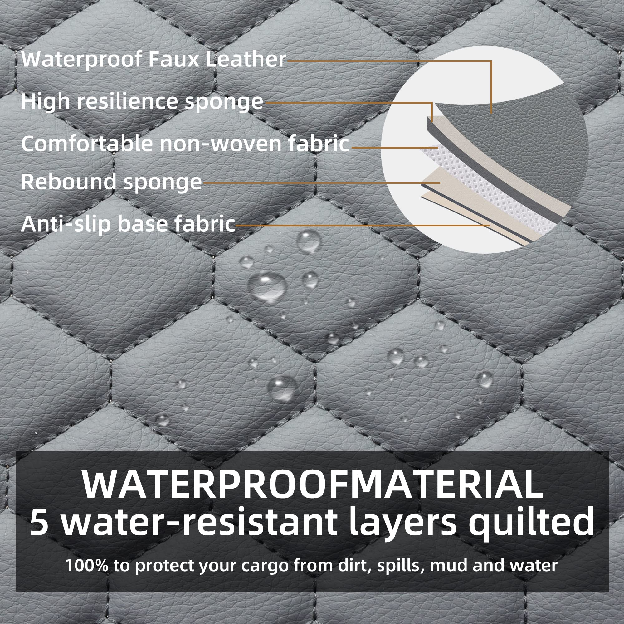 Elantrip 2Pcs Front Car Seat Covers Leather Car Seat Protector Universal Fit For Most Cars Suvs And Trucks Water Proof Seat Prot