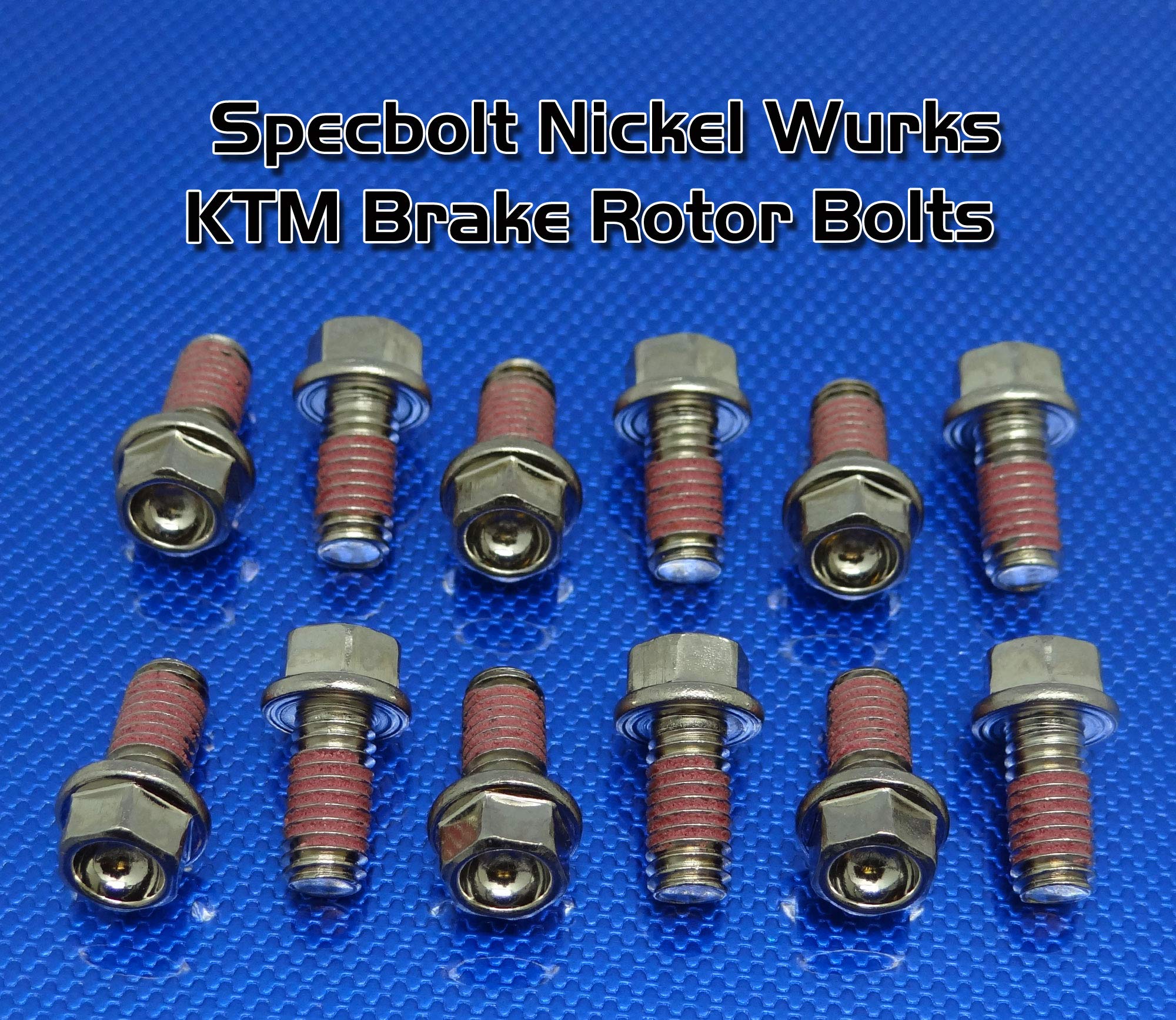 Specbolt Nickel Wurks mc Brake Rotor Bolt Kit Fits: KTM SX SXF EXC XC XC-W EXC-F SX-X Match for # 59009062013 GasGas Husqvarna B