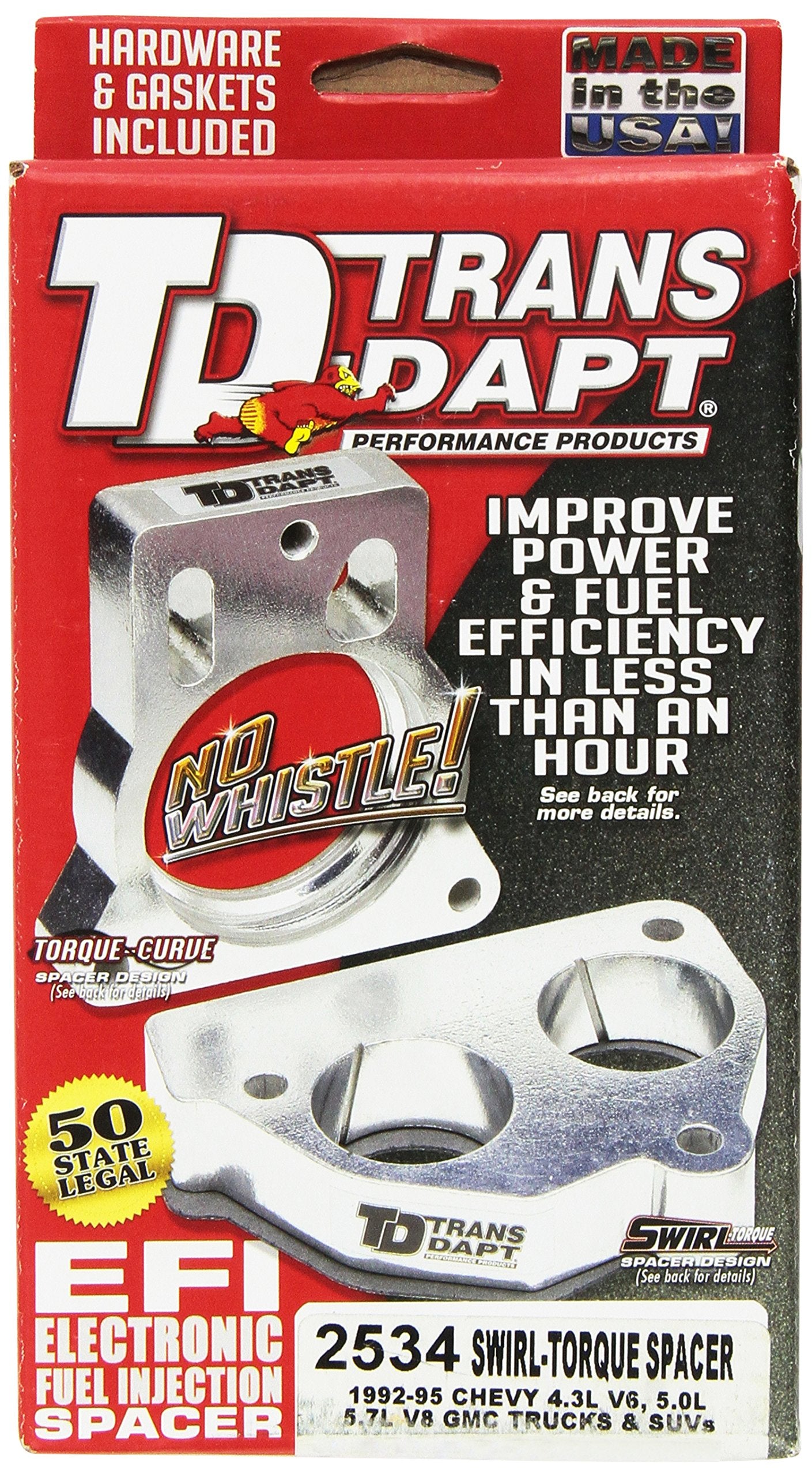Trans-Dapt Performance Trans-Dapt 2534 Swirltorque Tbi Spacer Gm